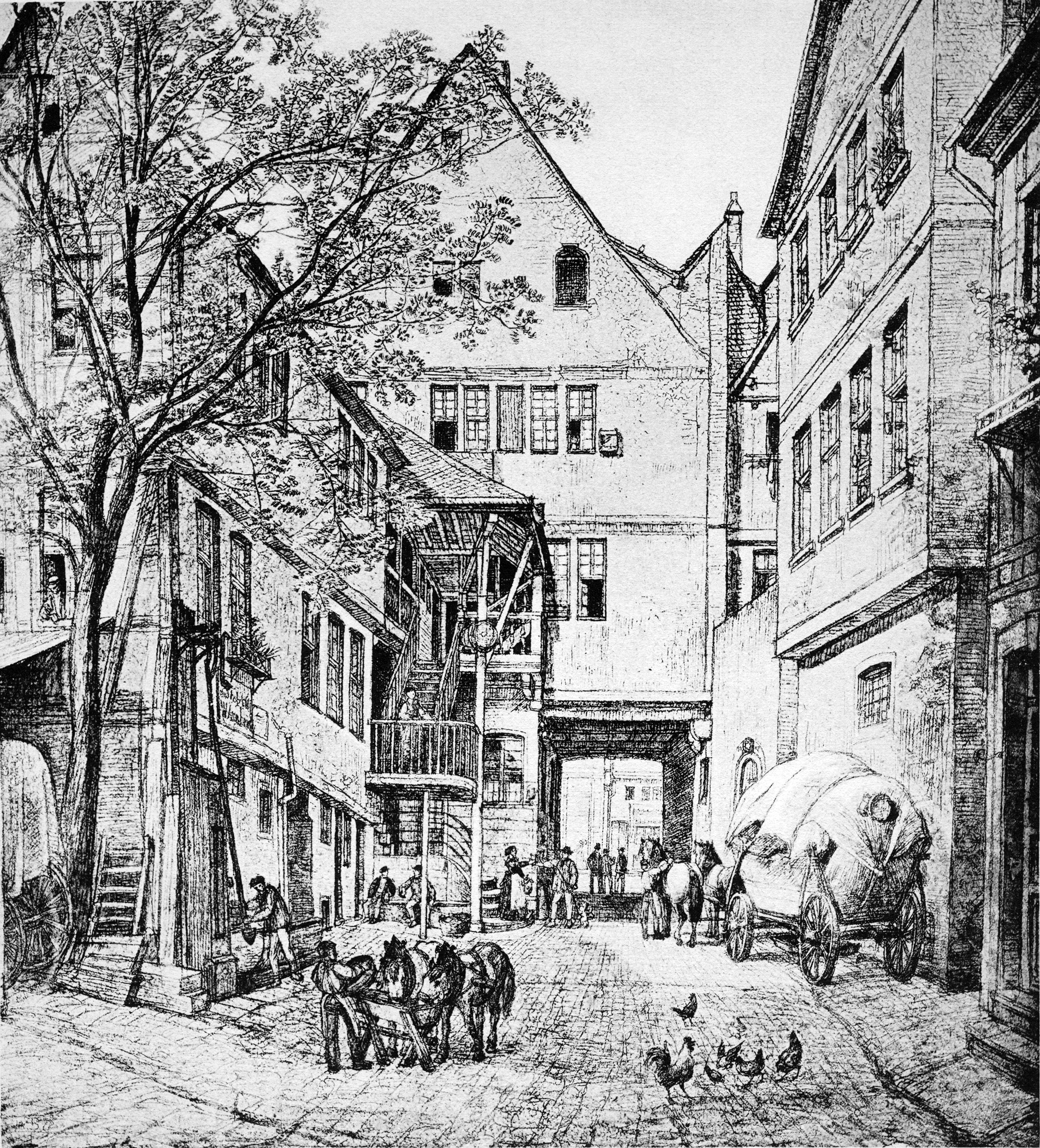 Frankfurt Am Main-Peter Becker-BAAF-011-Im gelben Hirsch auf der grossen Friedbergerstrasse-1872
