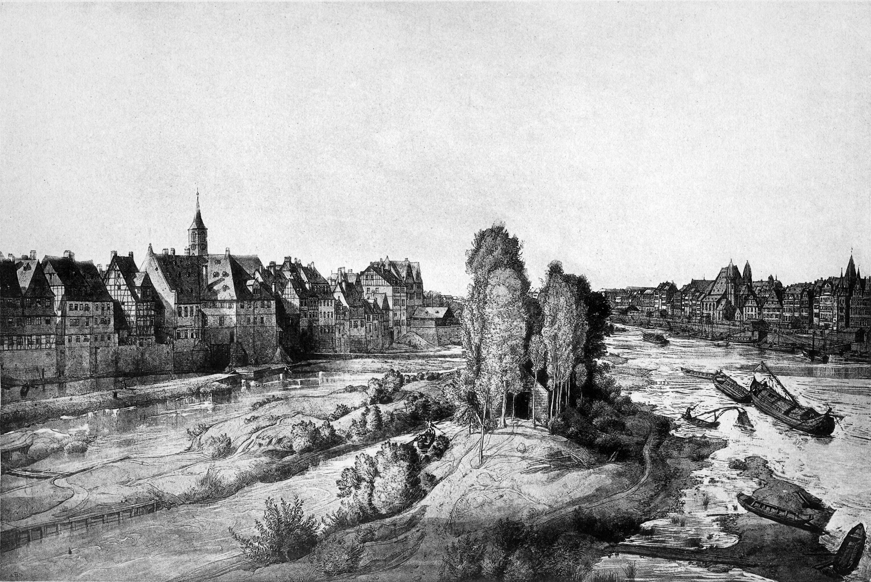 Frankfurt Am Main-Peter Becker-BAAF-016-Aussicht von der alten Bruecke nach Westen-1858