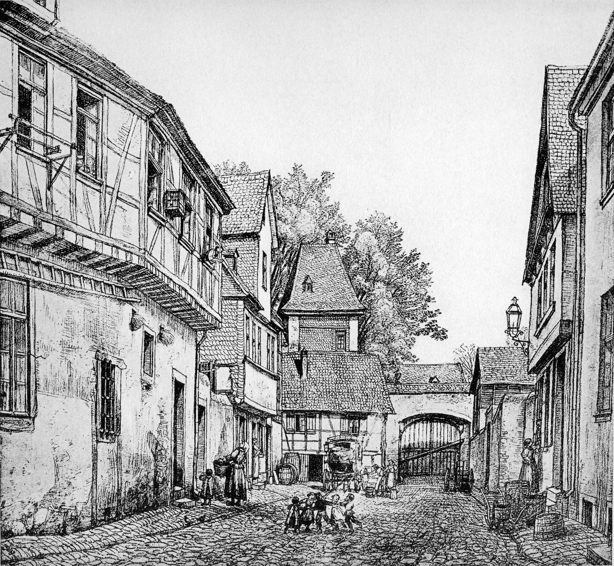 Frankfurt Am Main-Peter Becker-BAAF-019-Am Holzmagazin in der Rittergasse in Sachsenhausen-1872