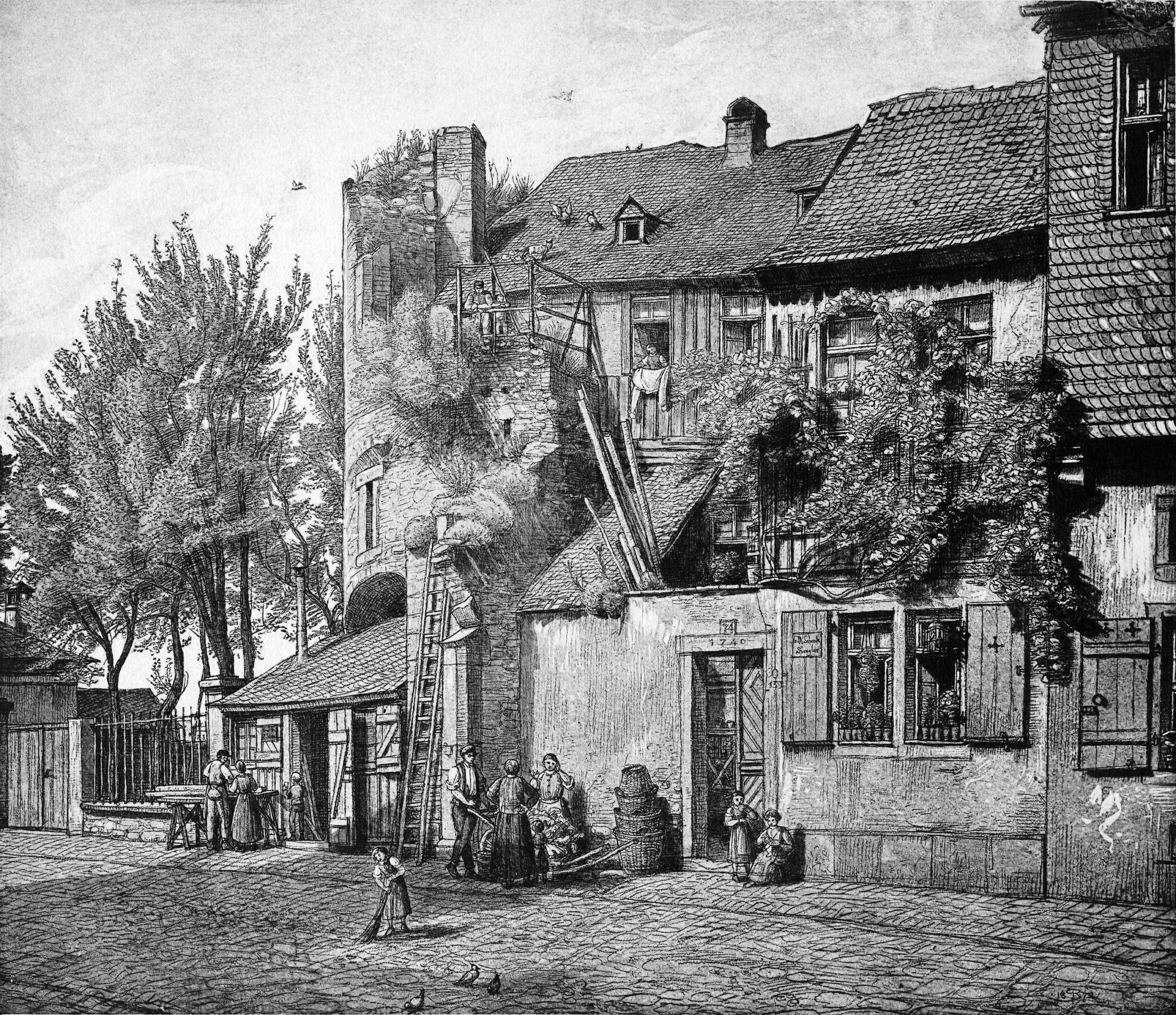 Frankfurt Am Main-Peter Becker-BAAF-023-Die Ruine des Ulrichsteins am Schaumainthor daselbst-1872