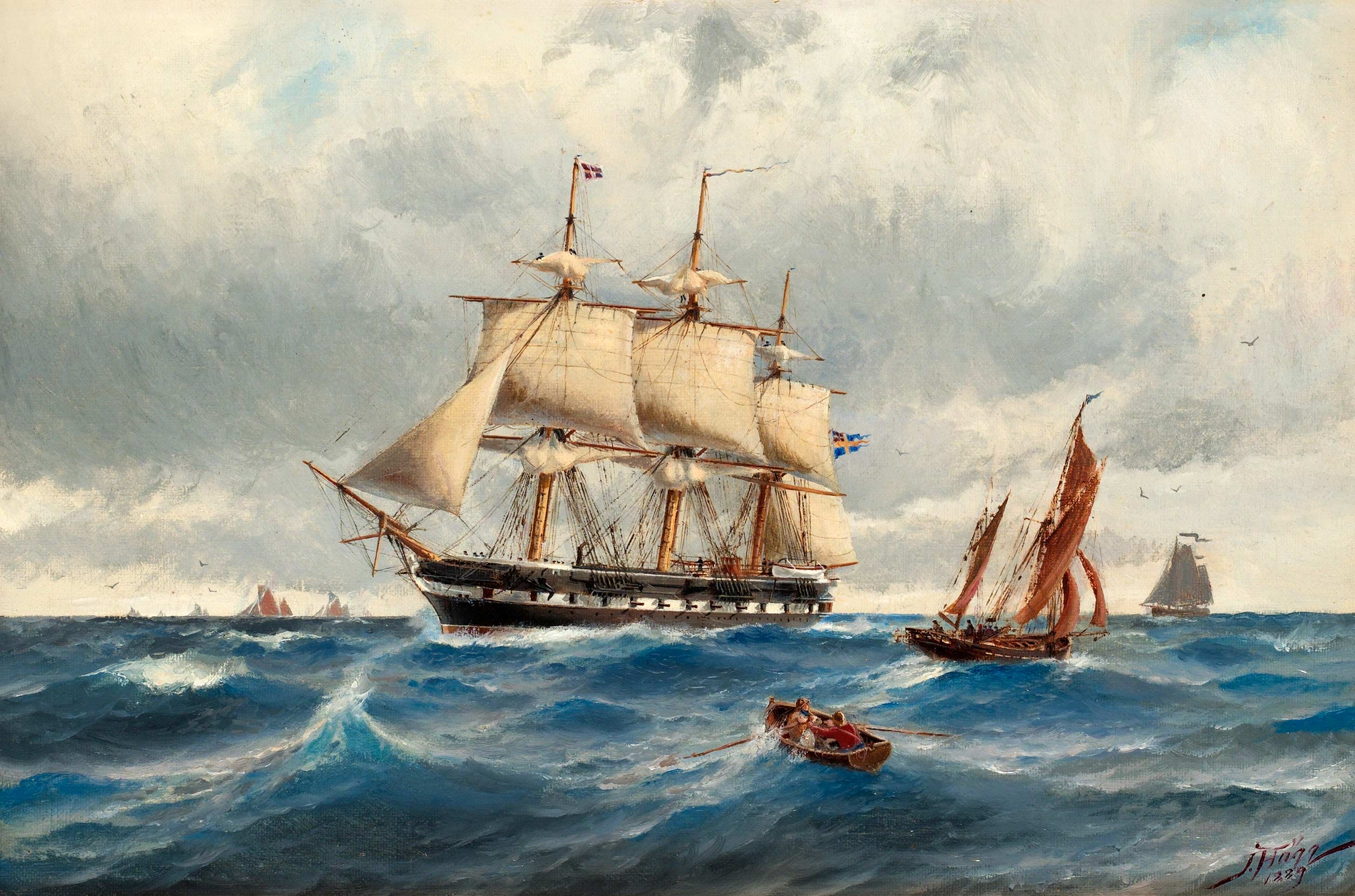 Jacob Hägg - Fregatten Vanadis i Nordsjön