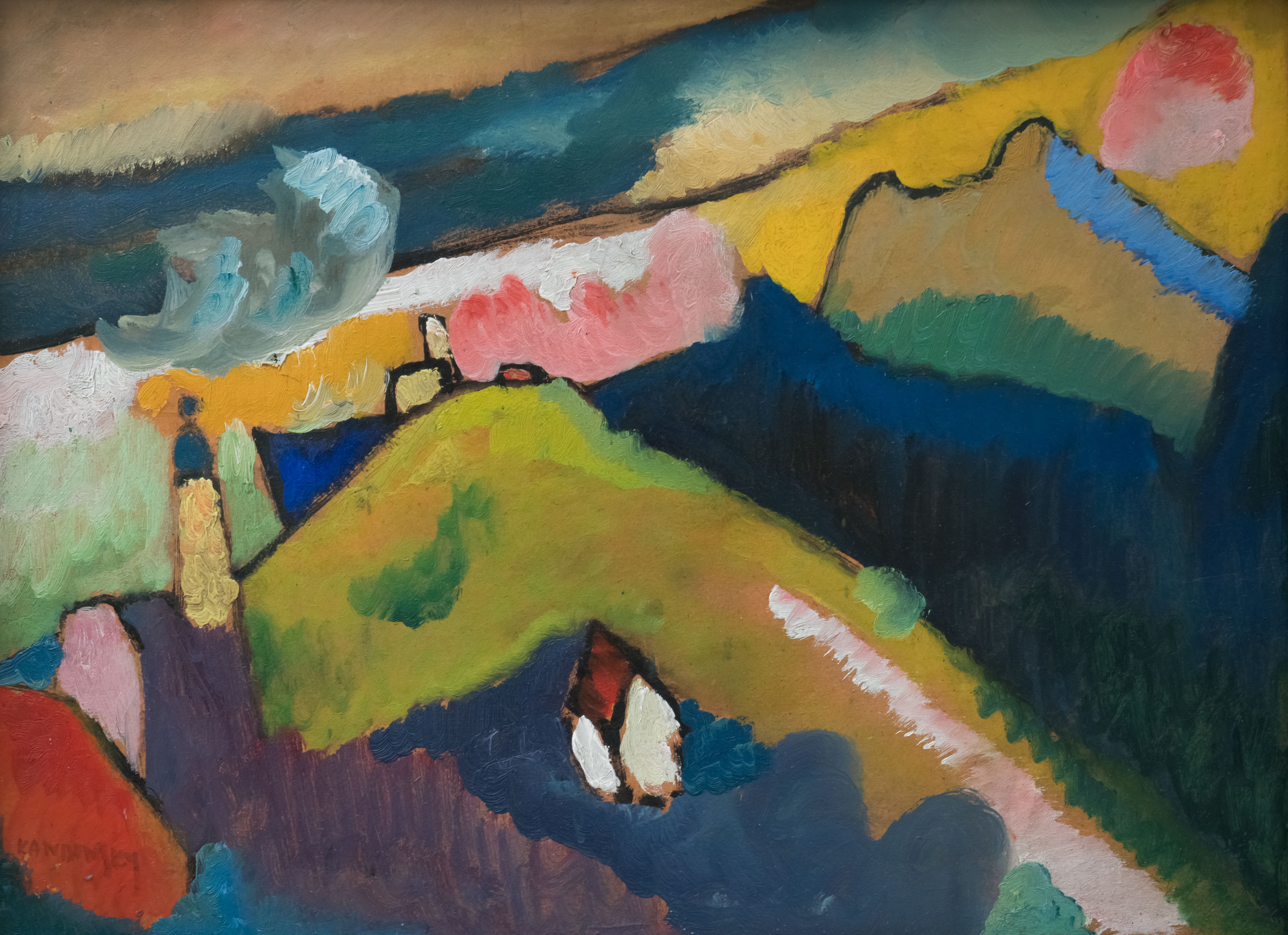 Kandinsky - Berglandschaft mit Kirche PA291101