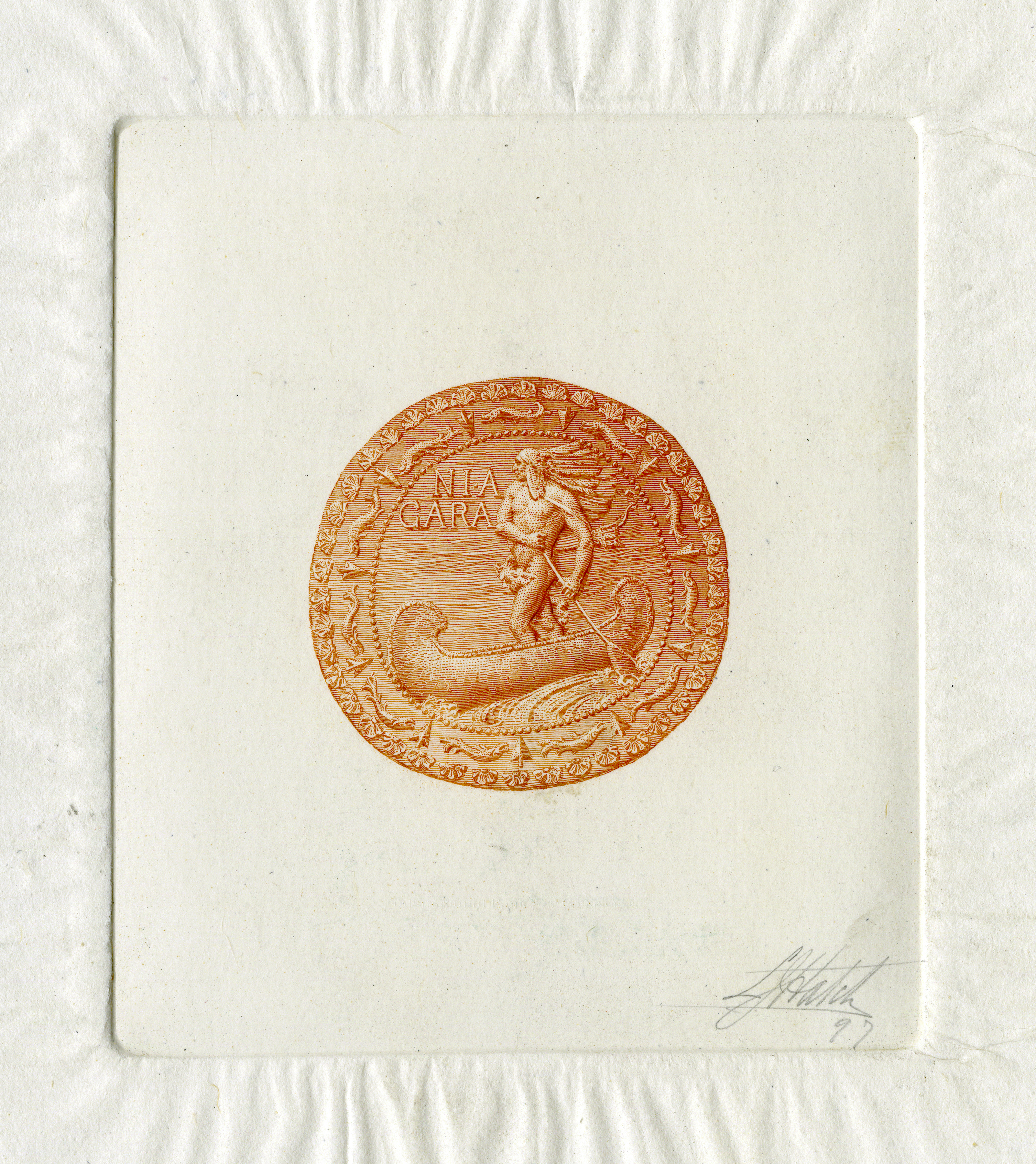 Lorenzo Hatch engraving (medallion)