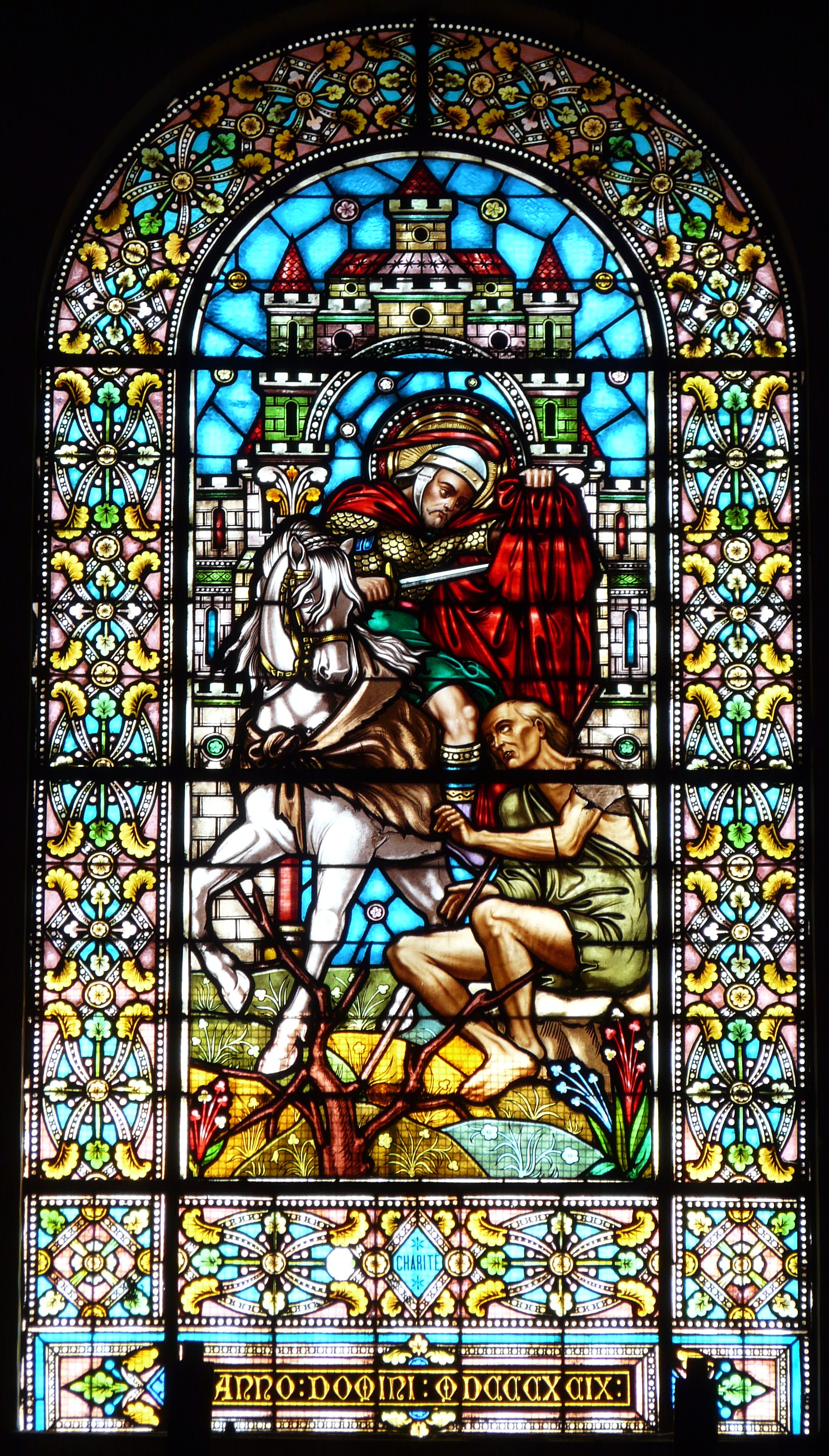 Périgueux église St Martin vitrail tribune