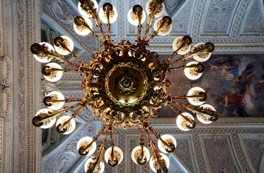 Chandelier of the eighteenth century in the palace of Caserta