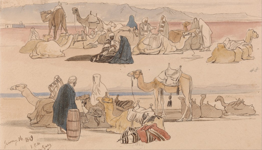 Edward Lear - Near Suez, 1 pm, 16 January 1849 (48) - Google Art Project