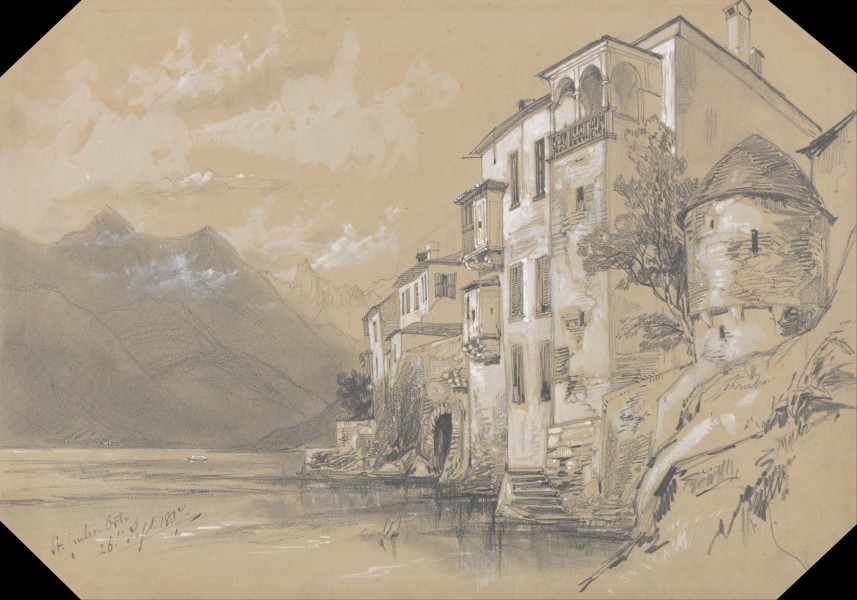 Edward Lear - St. Giulio, Orta, 26 September 1837 - Google Art Project