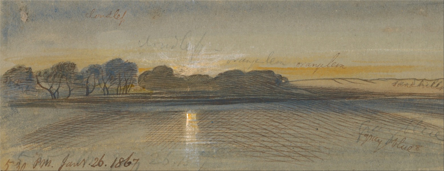 Edward Lear - Sunset on the Nile - Google Art Project