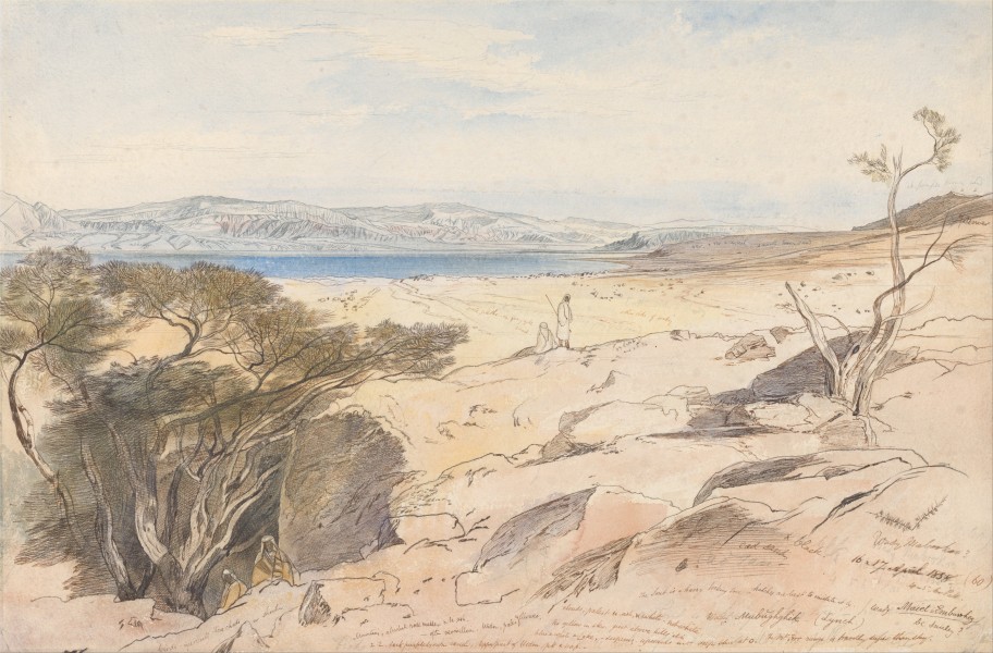 Edward Lear - The Dead Sea, 16 and 17 April 1858 - Google Art Project