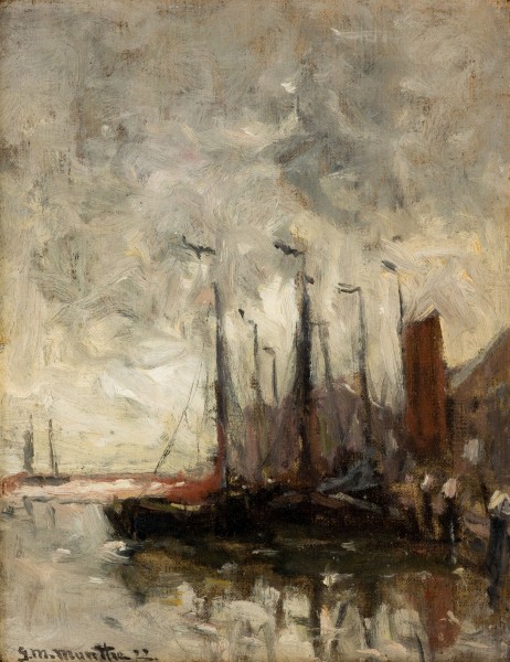 Gerhard-Arij-Ludwig-Morgenstjerne-Munth-harbour-scene