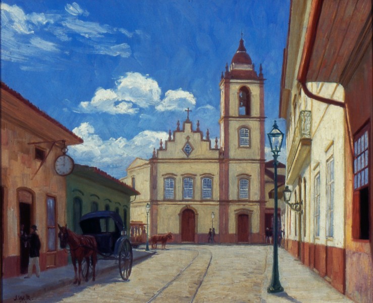 José Wasth Rodrigues - Antiga Rua do Rosário (Rua XV de Novembro), Acervo do Museu Paulista da USP