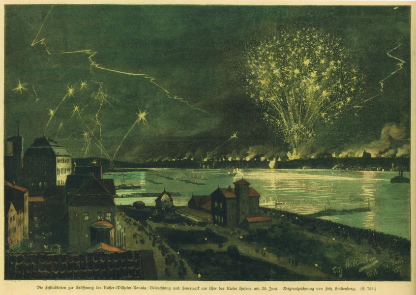 Kiel Hafen Feuerwerk 01