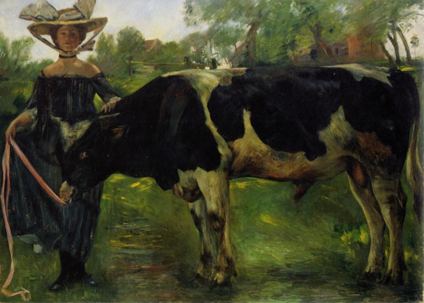 Lovis Corinth Mädchen mit Stier 1902