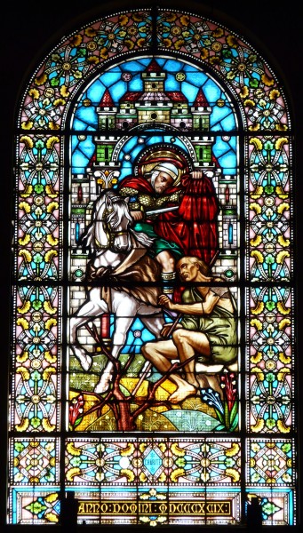 Périgueux église St Martin vitrail tribune
