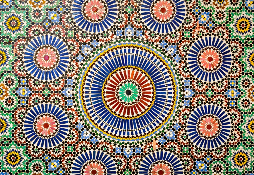 Patrón geométrico islámico -- 2014 -- Museo de Marrakech, Marruecos