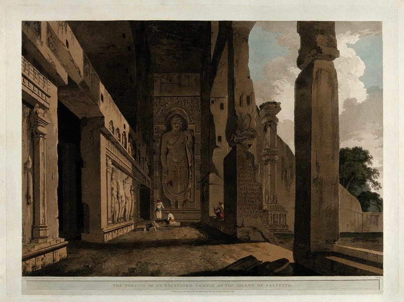 The entrance to the Great Chaitya Temple on the island of Sa Wellcome V0050485