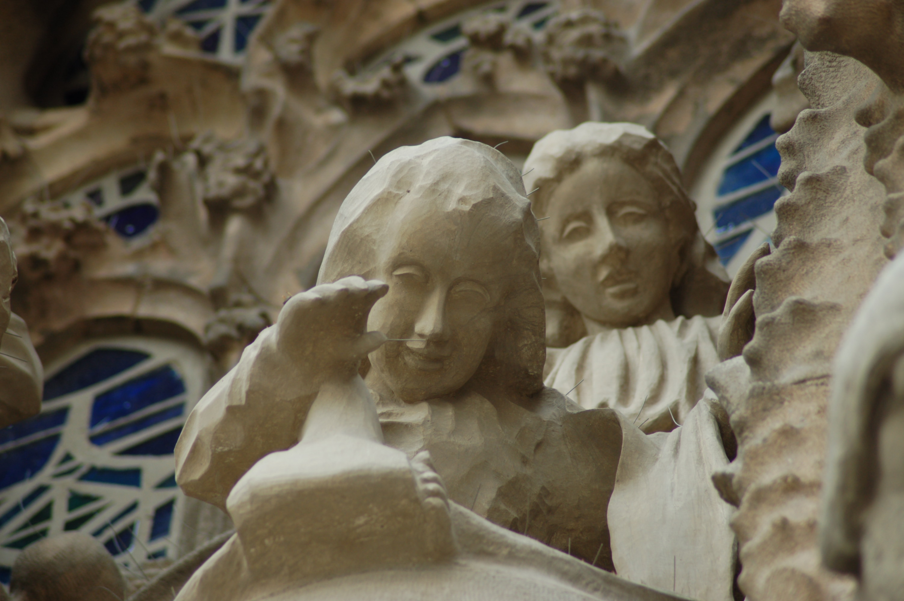 Sculpture on the exterior of the Sagrada Familia - Angels