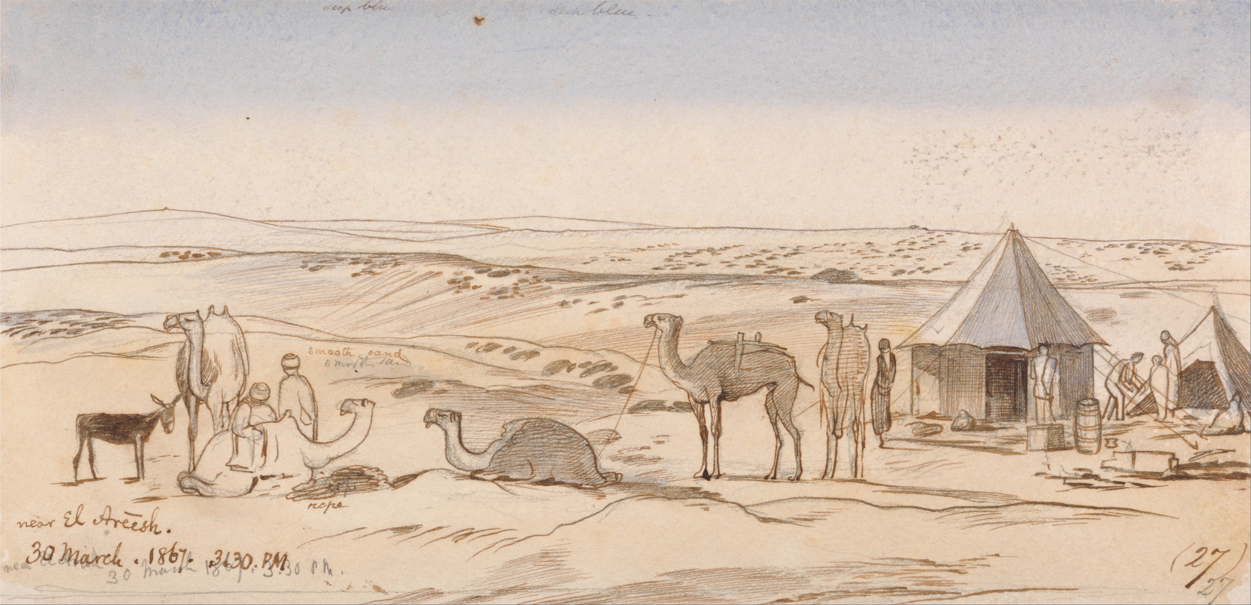 Edward Lear - Near El Areesh, 3-30 pm, 30 March 1867 (27) - Google Art Project