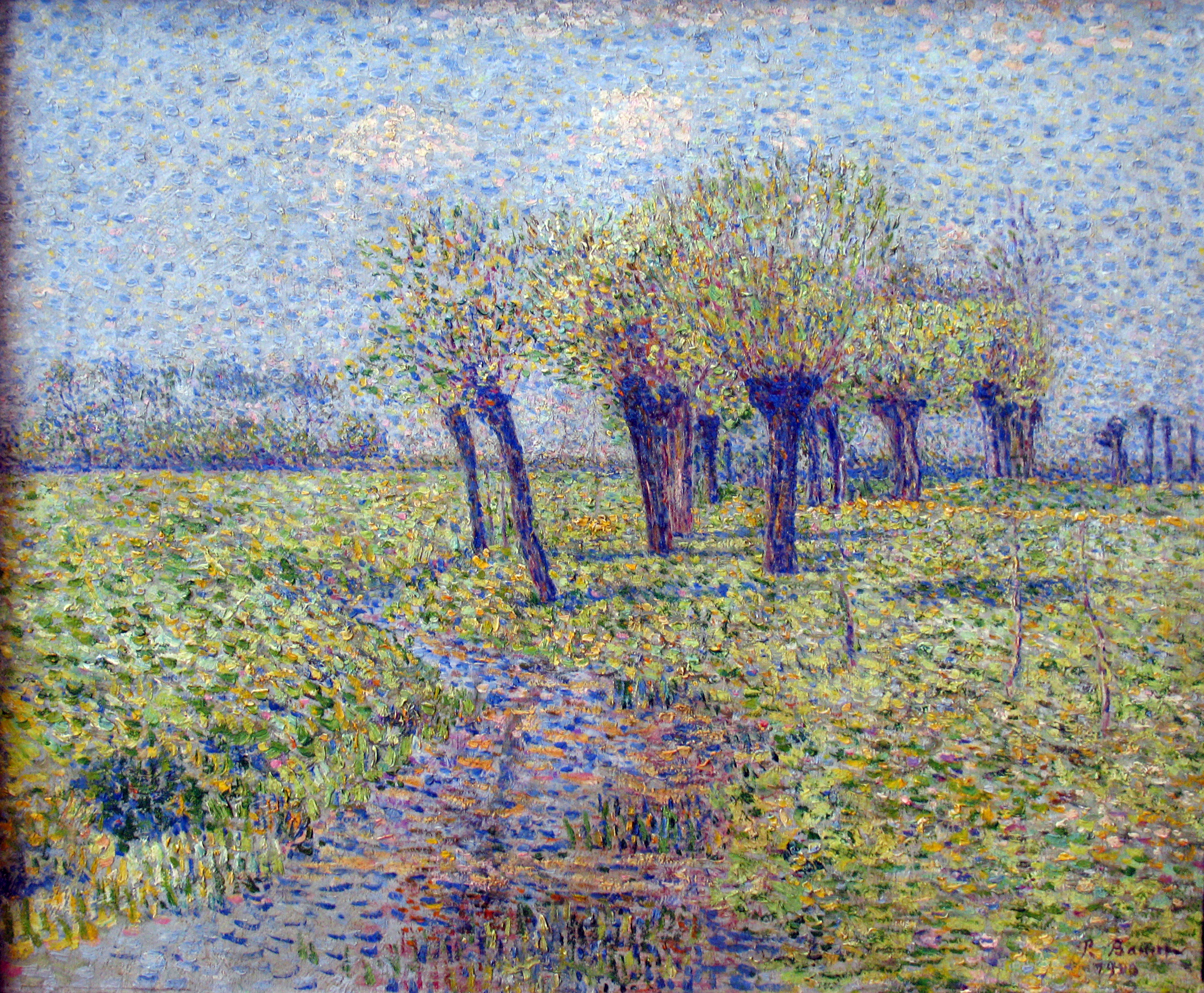 1900 Baum Weiden am Bach anagoria