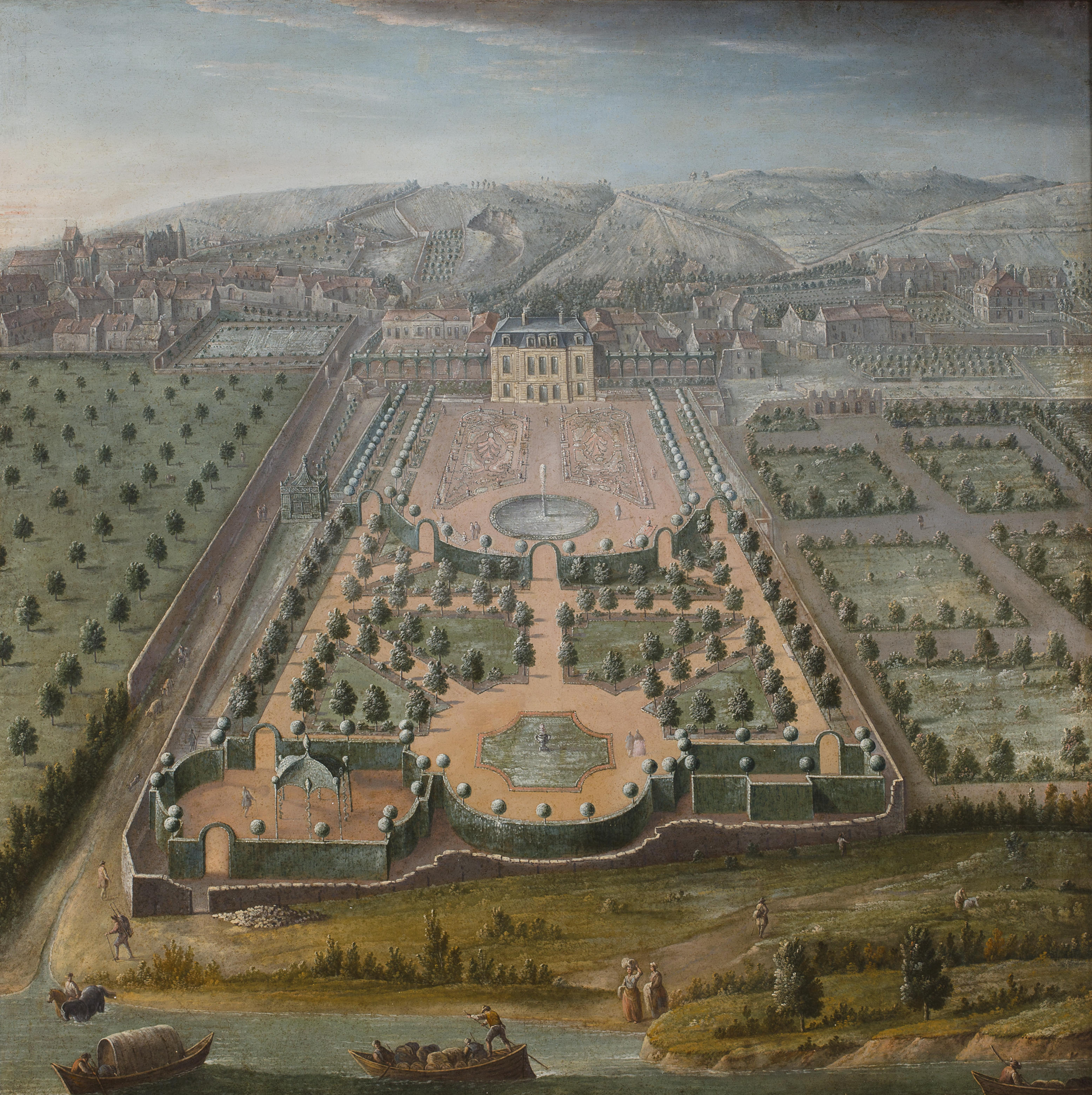 A French estate 18th century park view