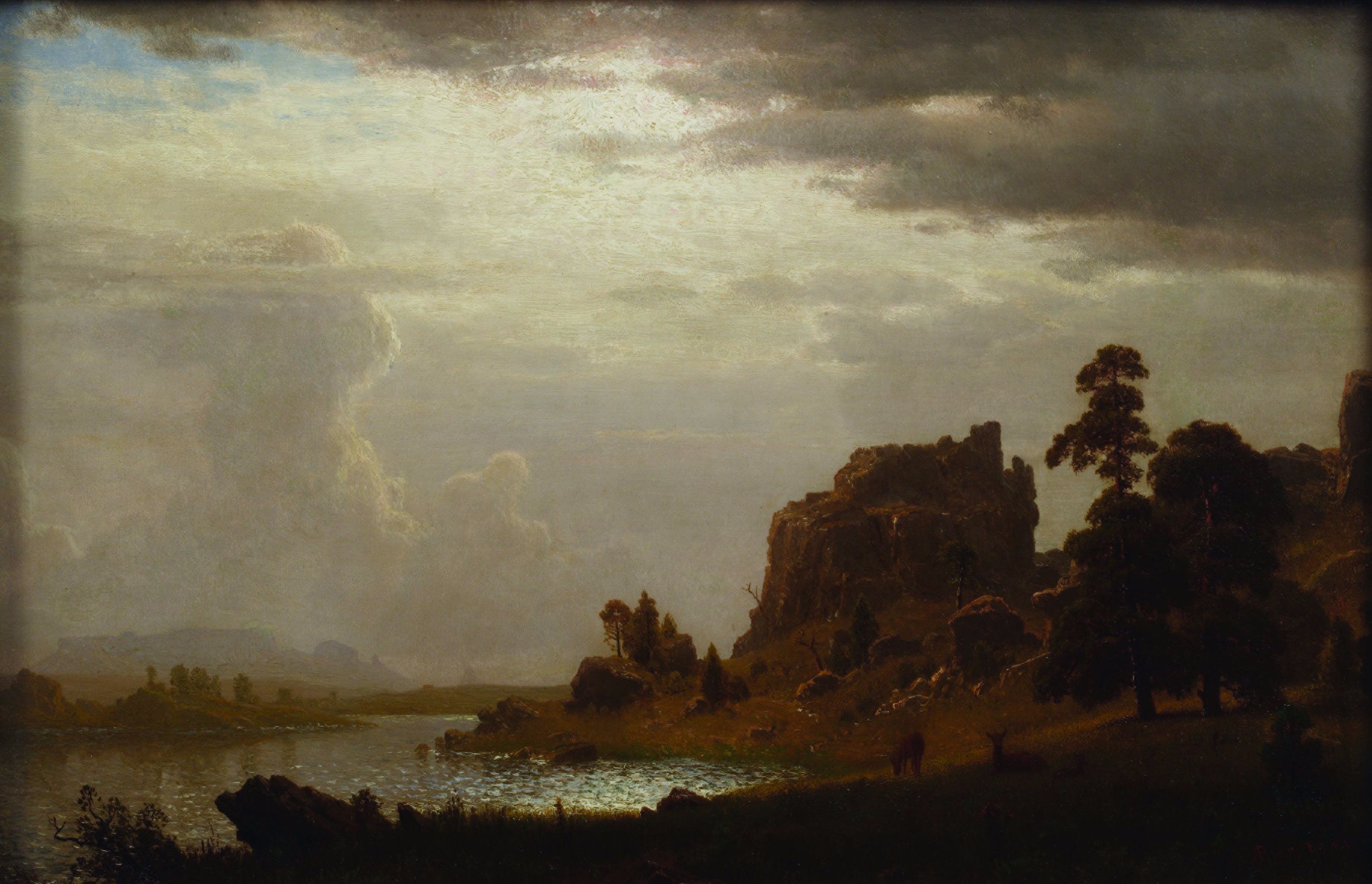 Albert Bierstadt - On the Sweetwater near the Devil's Gate (1860)