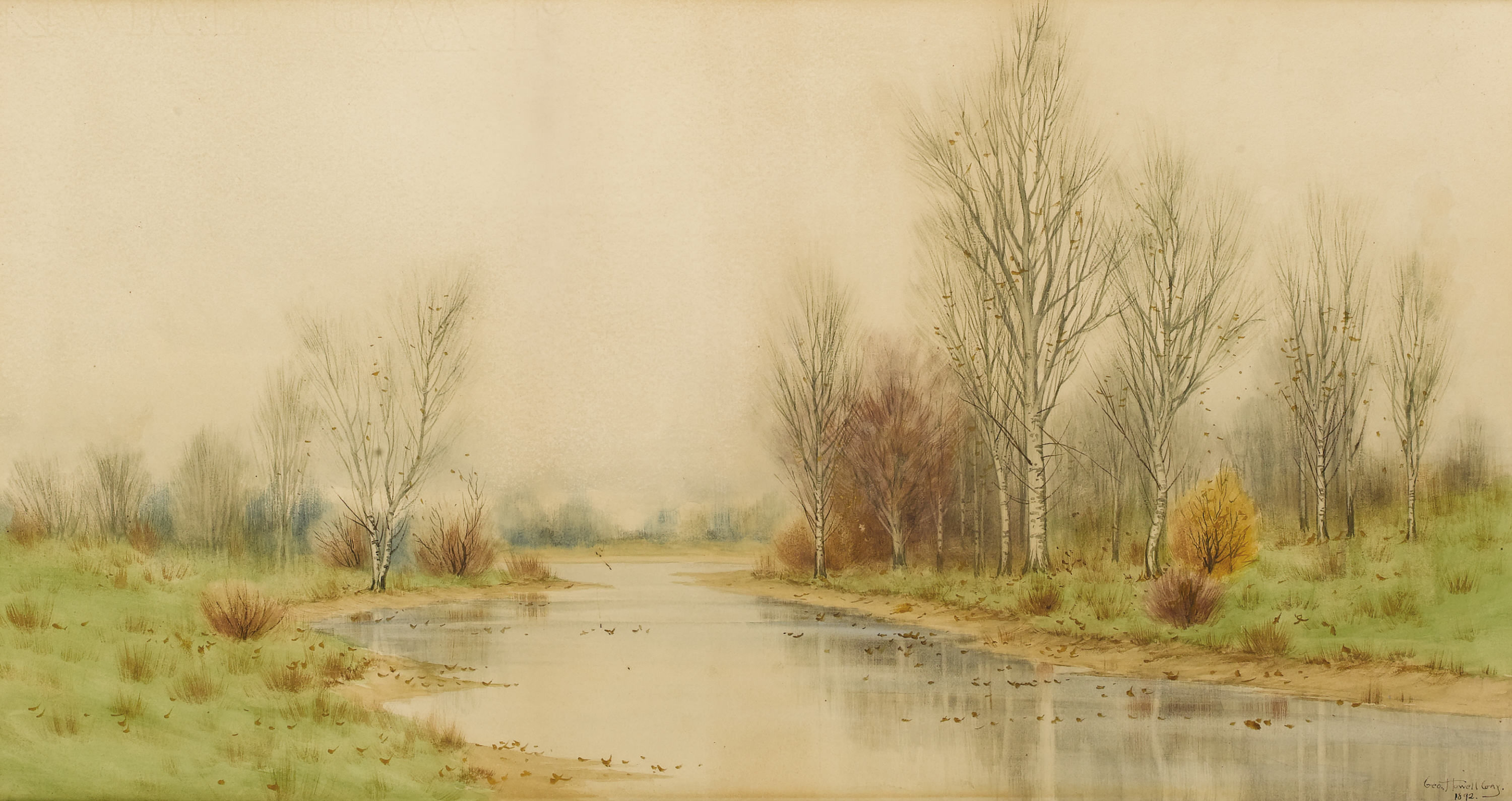 Autumn River Landscape-George Howell Gay-1892