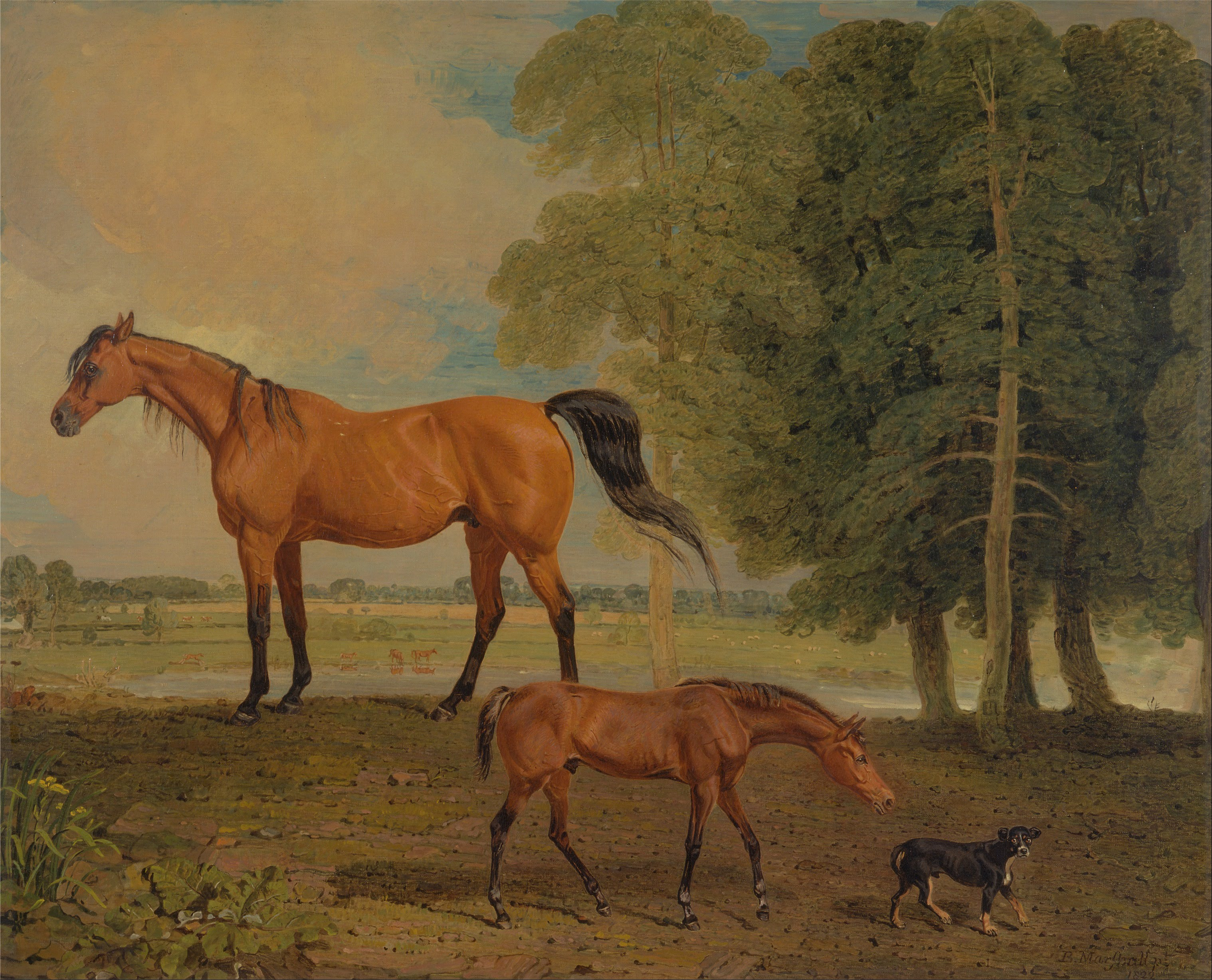 Benjamin Marshall - Broodmare with Foal, and a Terrier - Google Art Project