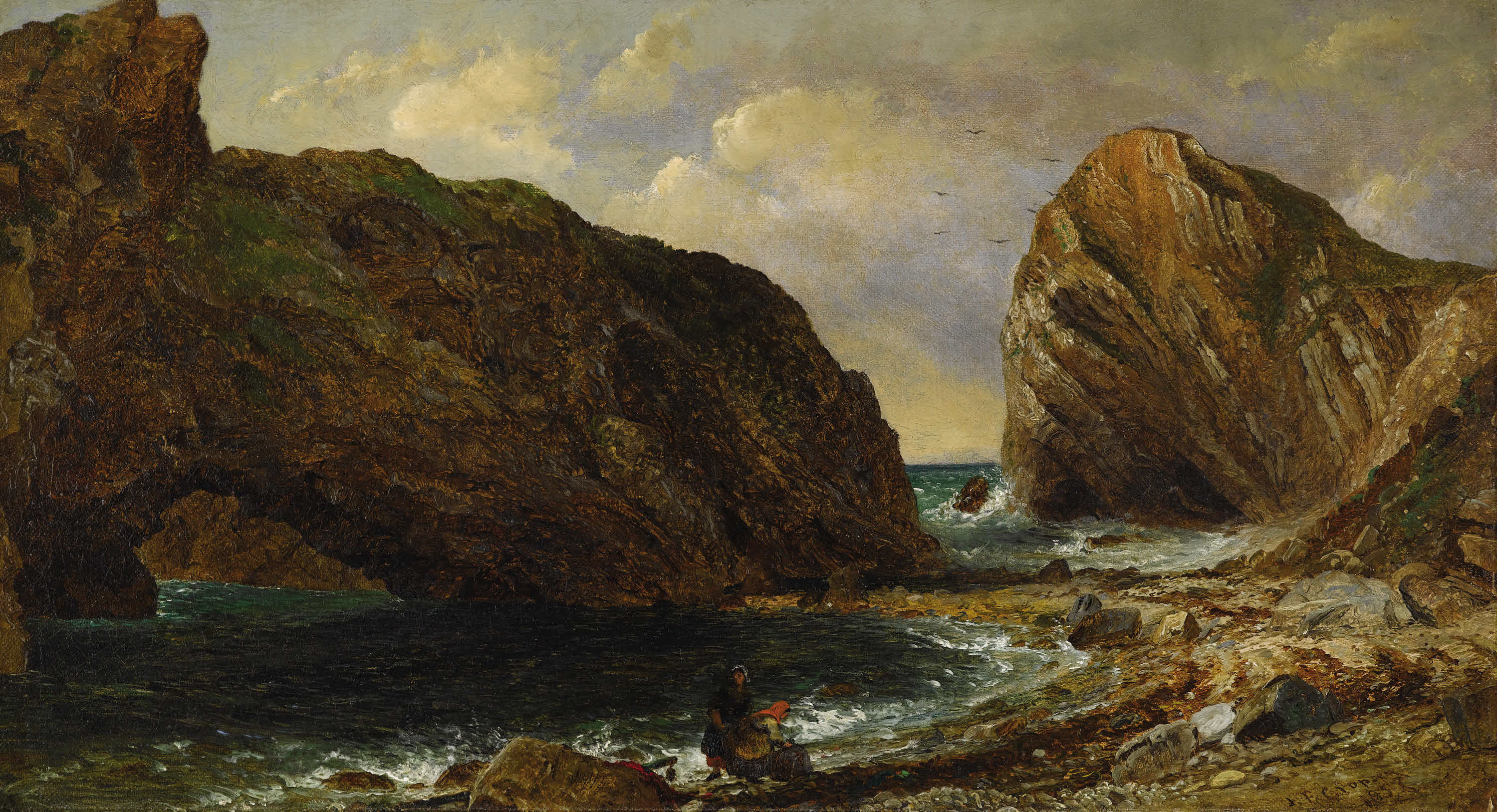 By the Sea Lulworth-Jasper Francis Cropsey-1857