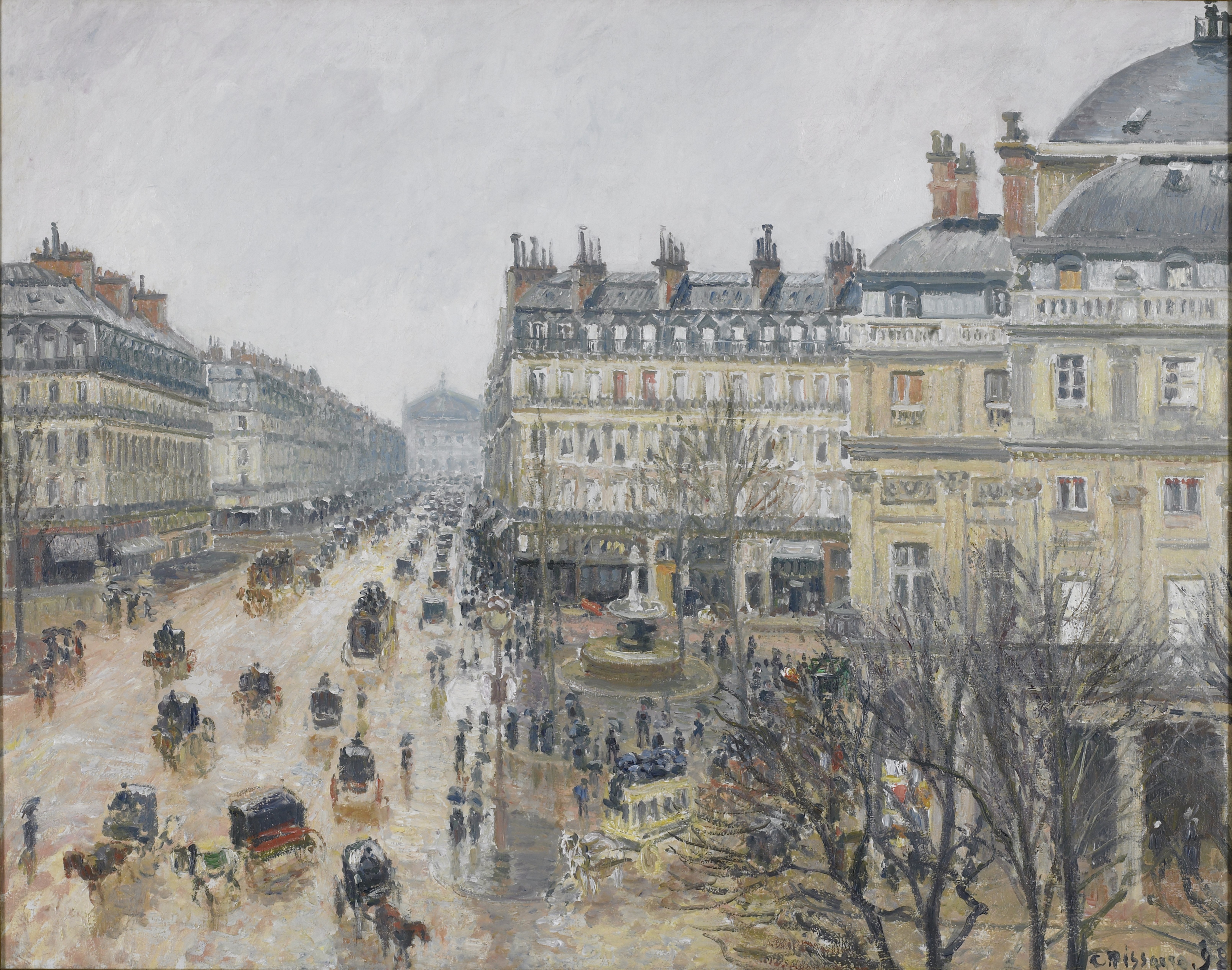 Camille Pissarro - Place du Thtre Franais, Paris Rain - 18.19 - Minneapolis Institute of Arts
