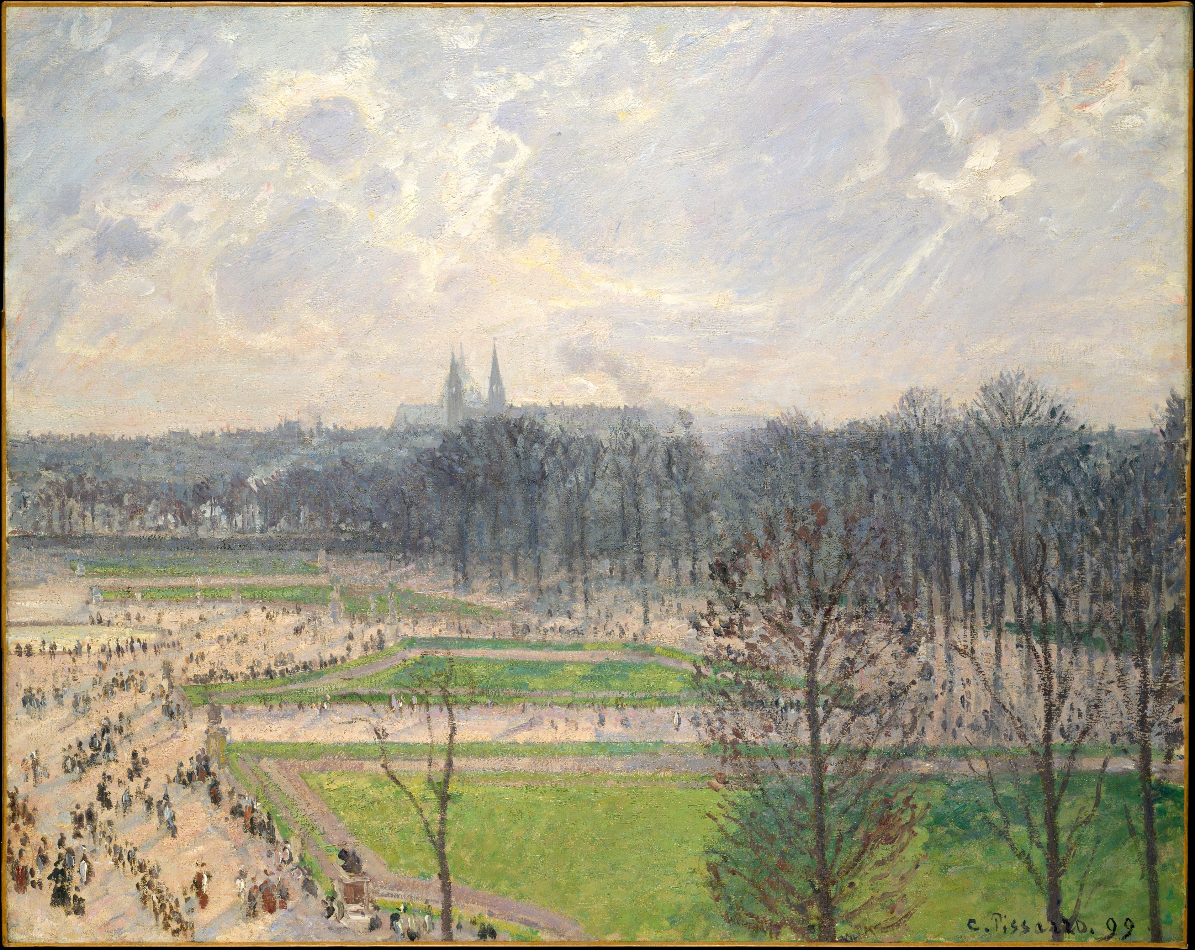 Camille Pissarro, The Garden of the Tuileries on a Winter Afternoon, 1899 N2