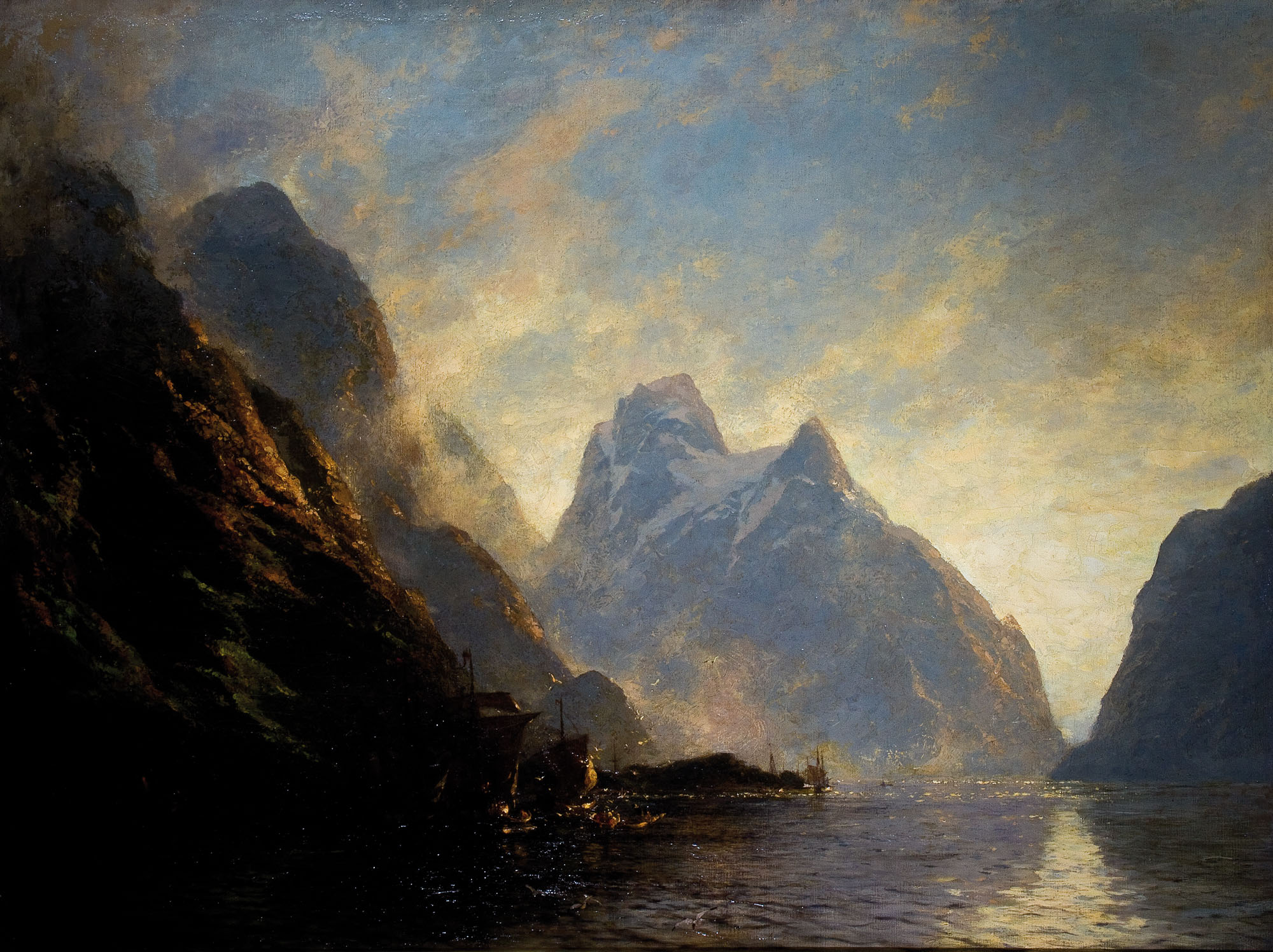 Carl Oesterley jr Norwegische Fjordlandschaft 1887