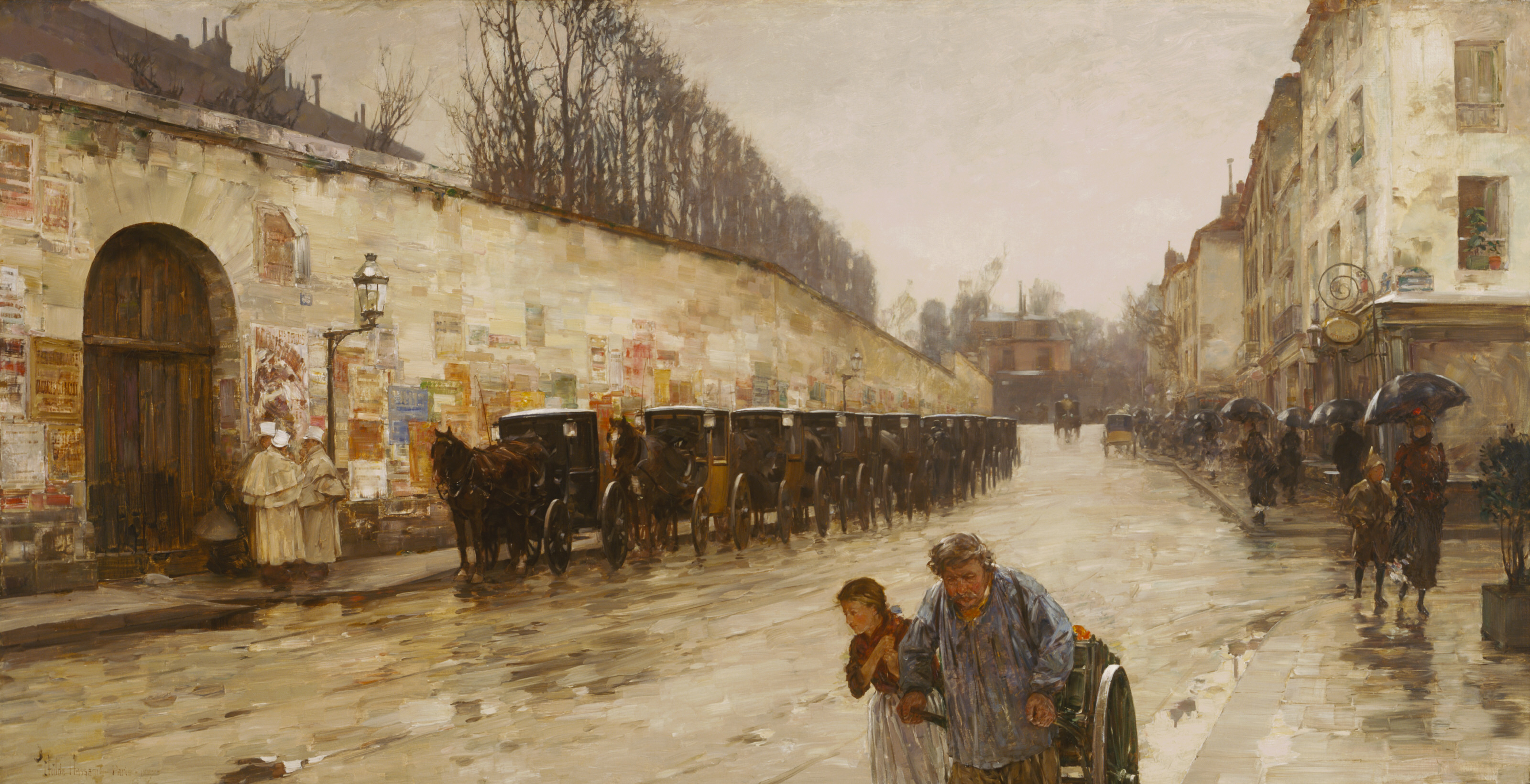 Childe Hassam - Une Averse—rue Bonaparte (1887)