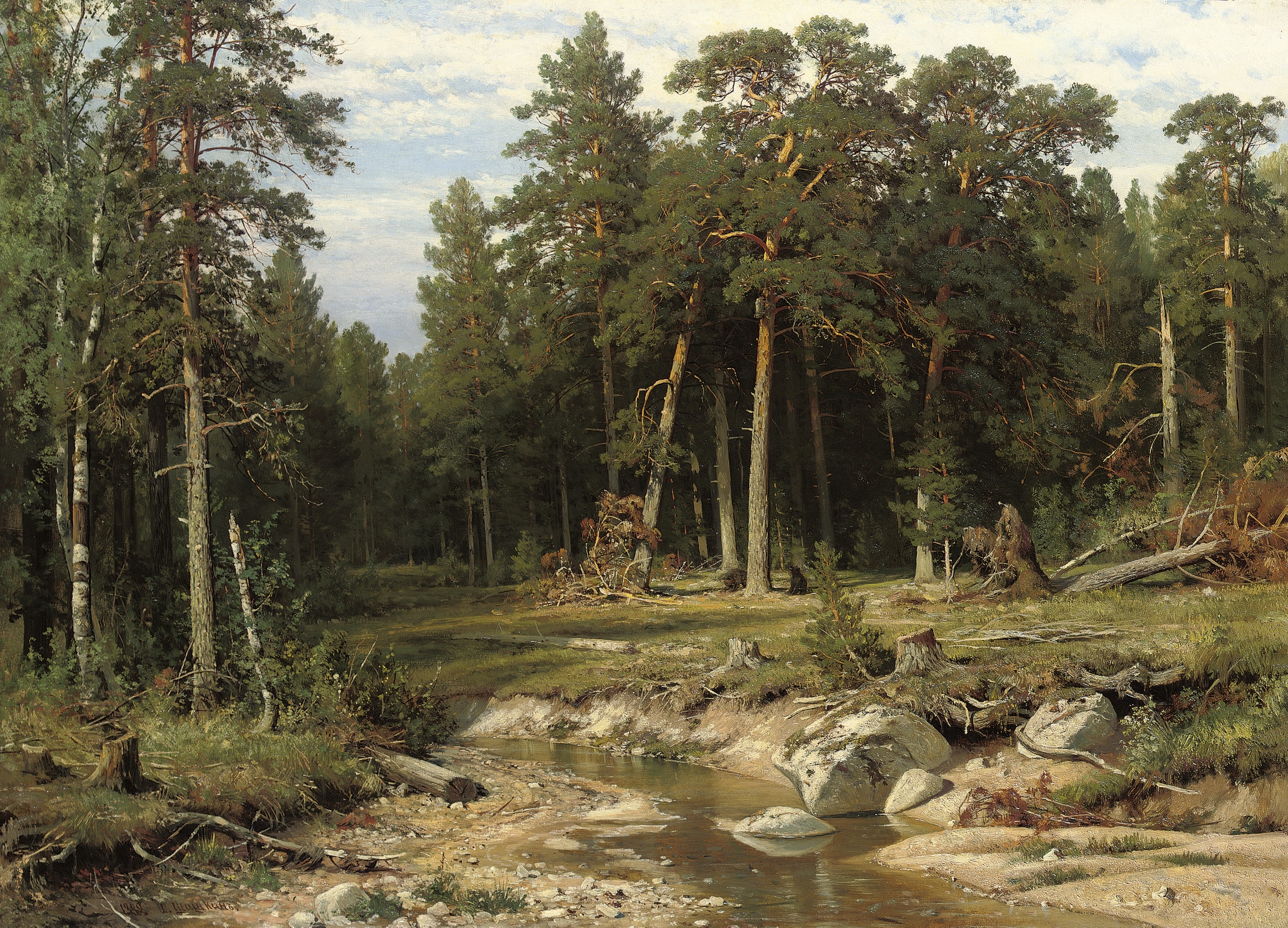 Ivan Shishkin painting - Иван И. Шишкин - Мачта сосновый лес в Вятской губернии