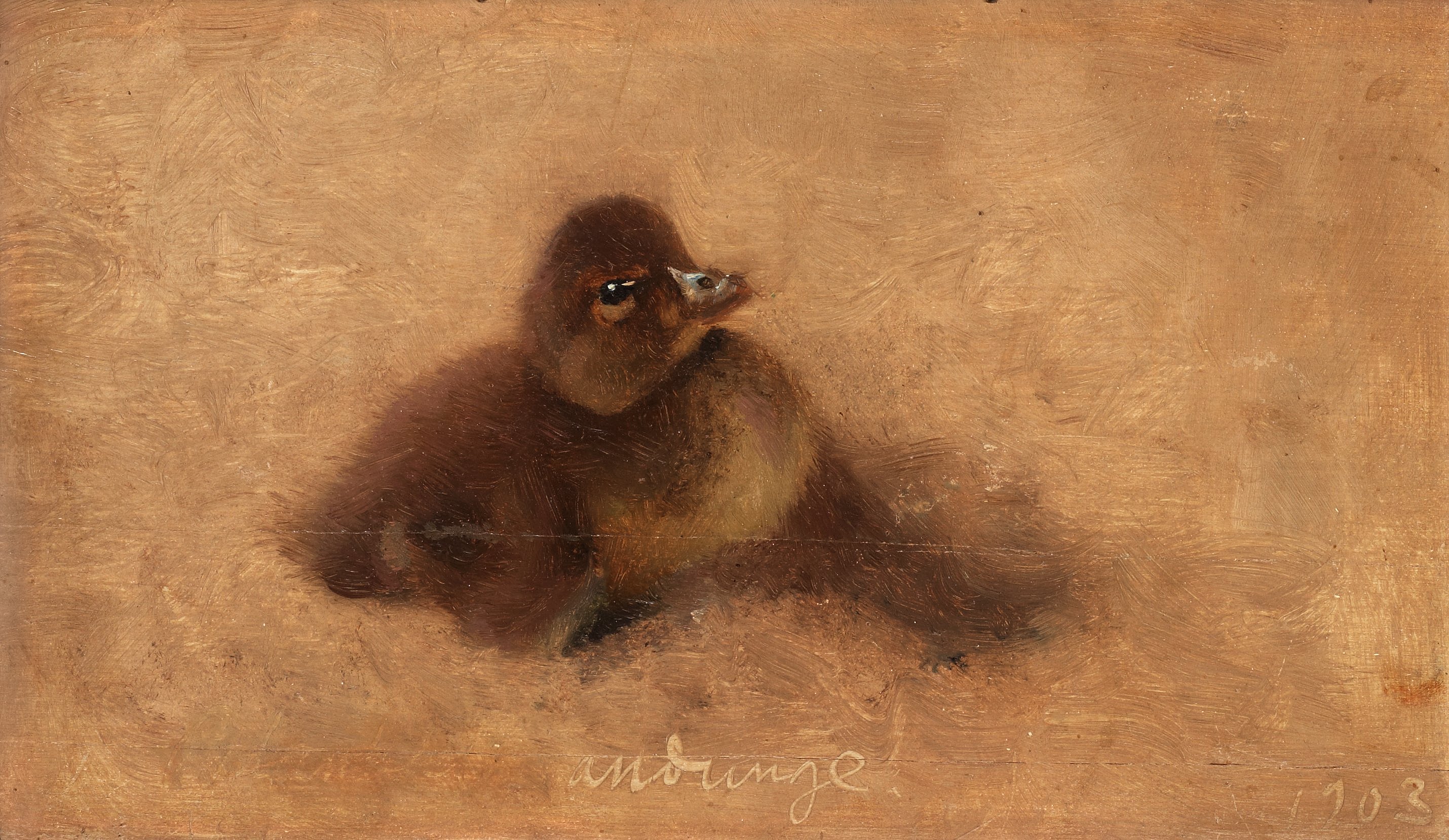 Duckling by Bruno Liljefors 1903