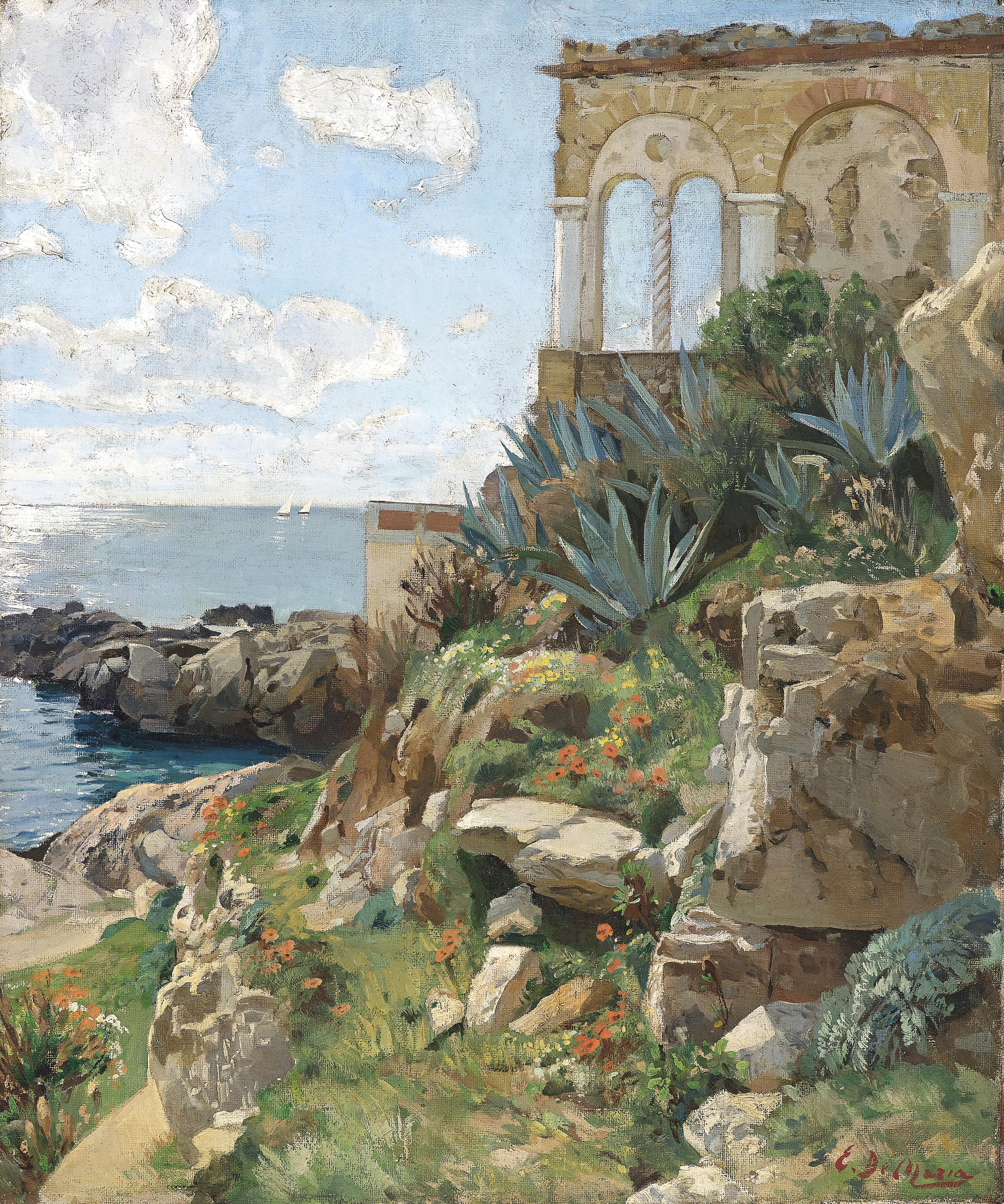 Ettore De Maria Bergler Küstenmotiv