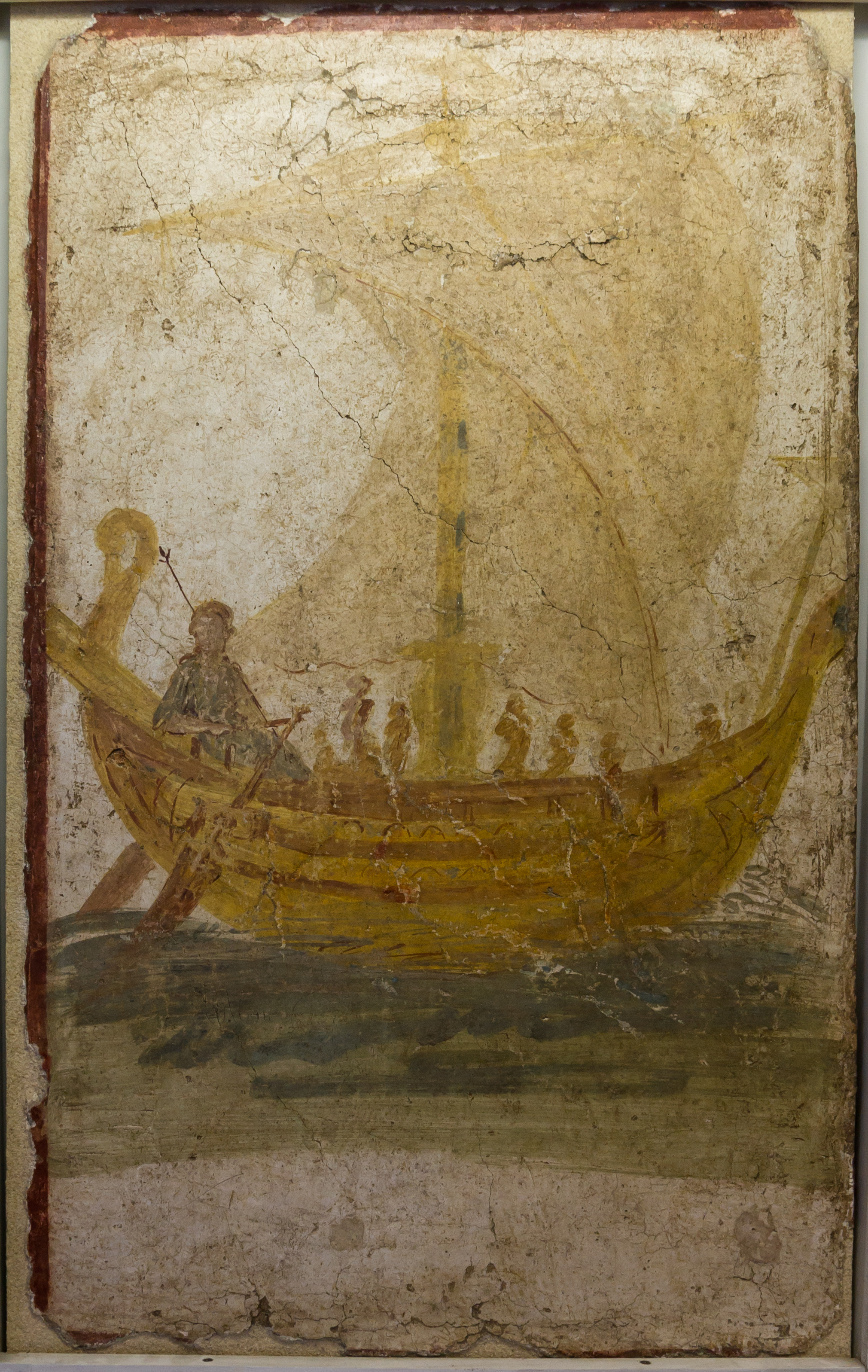 Fresco boat Pompeii Boscoreale