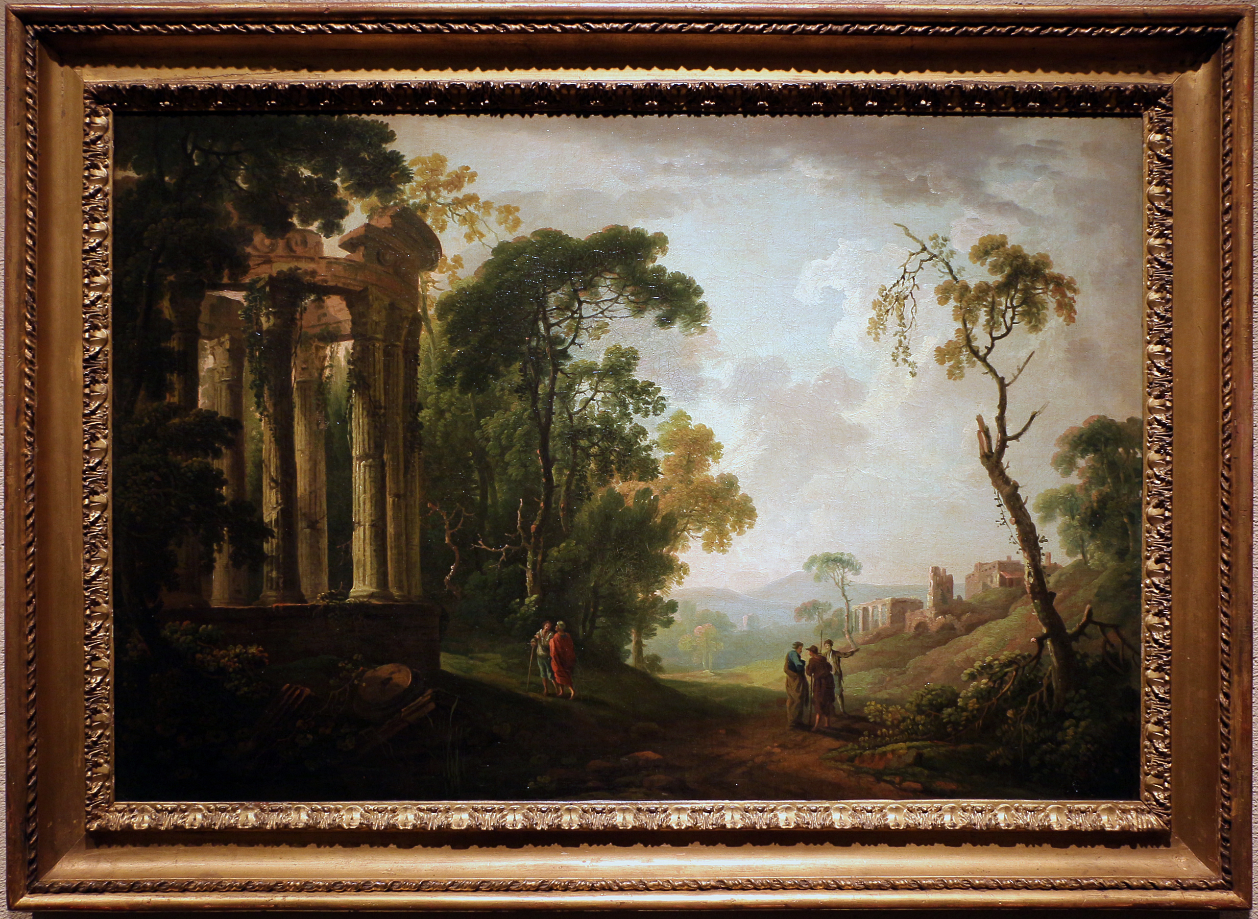 George barret il vecchio, paesaggio con rovine, 1765 ca