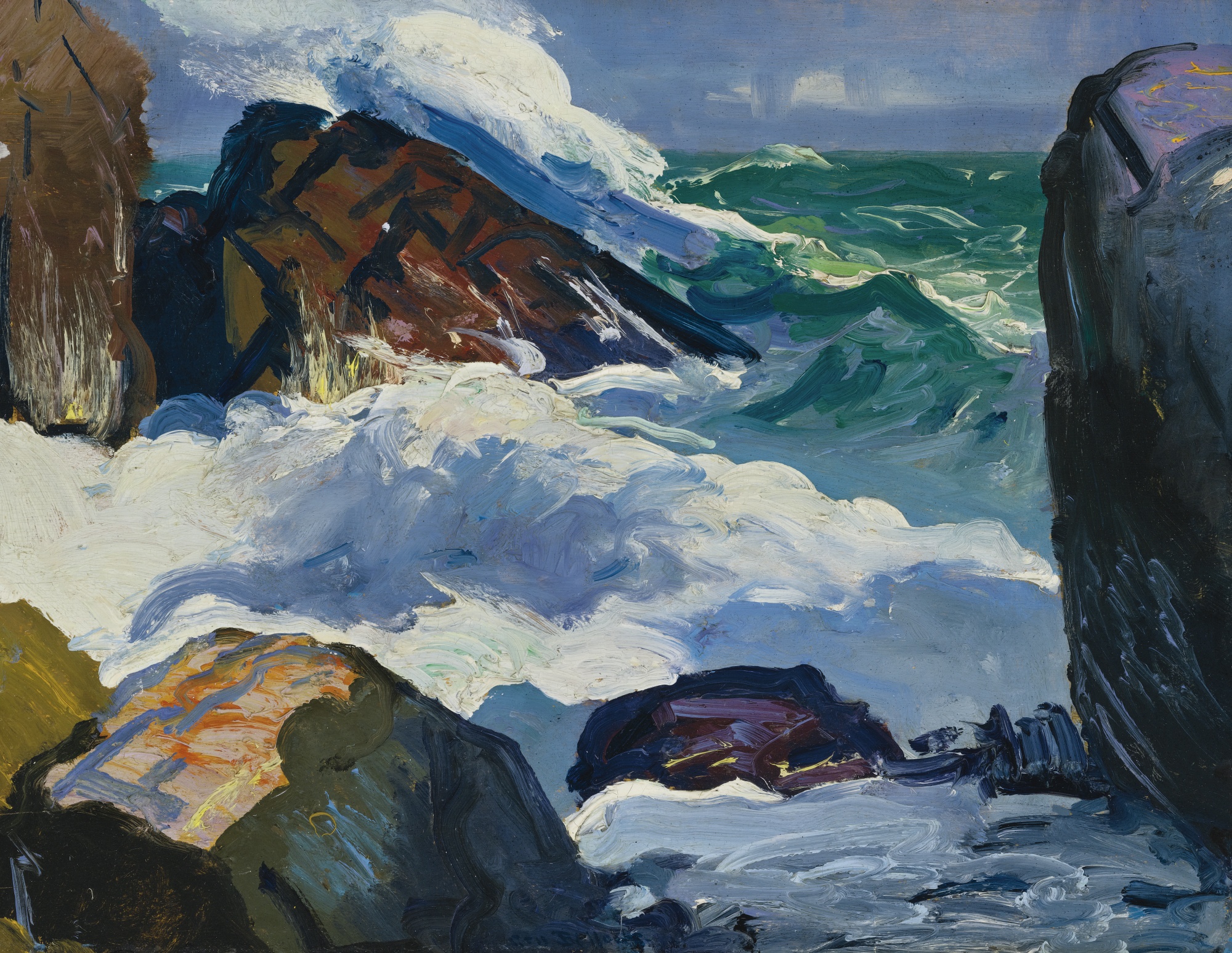 George Bellows - Sunlit surf, 1913