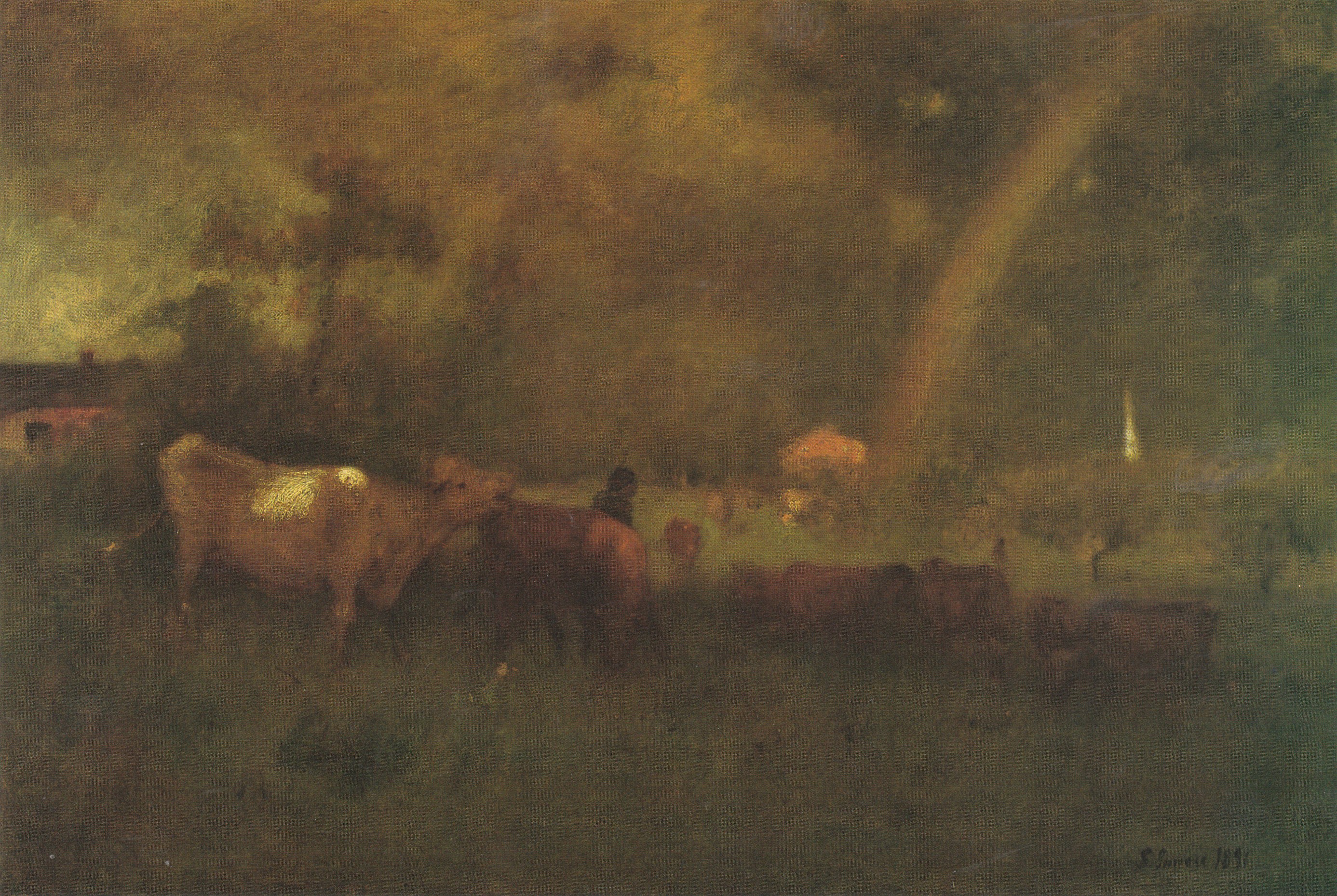 George Inness - Shower on the Delaware River (1891) 02