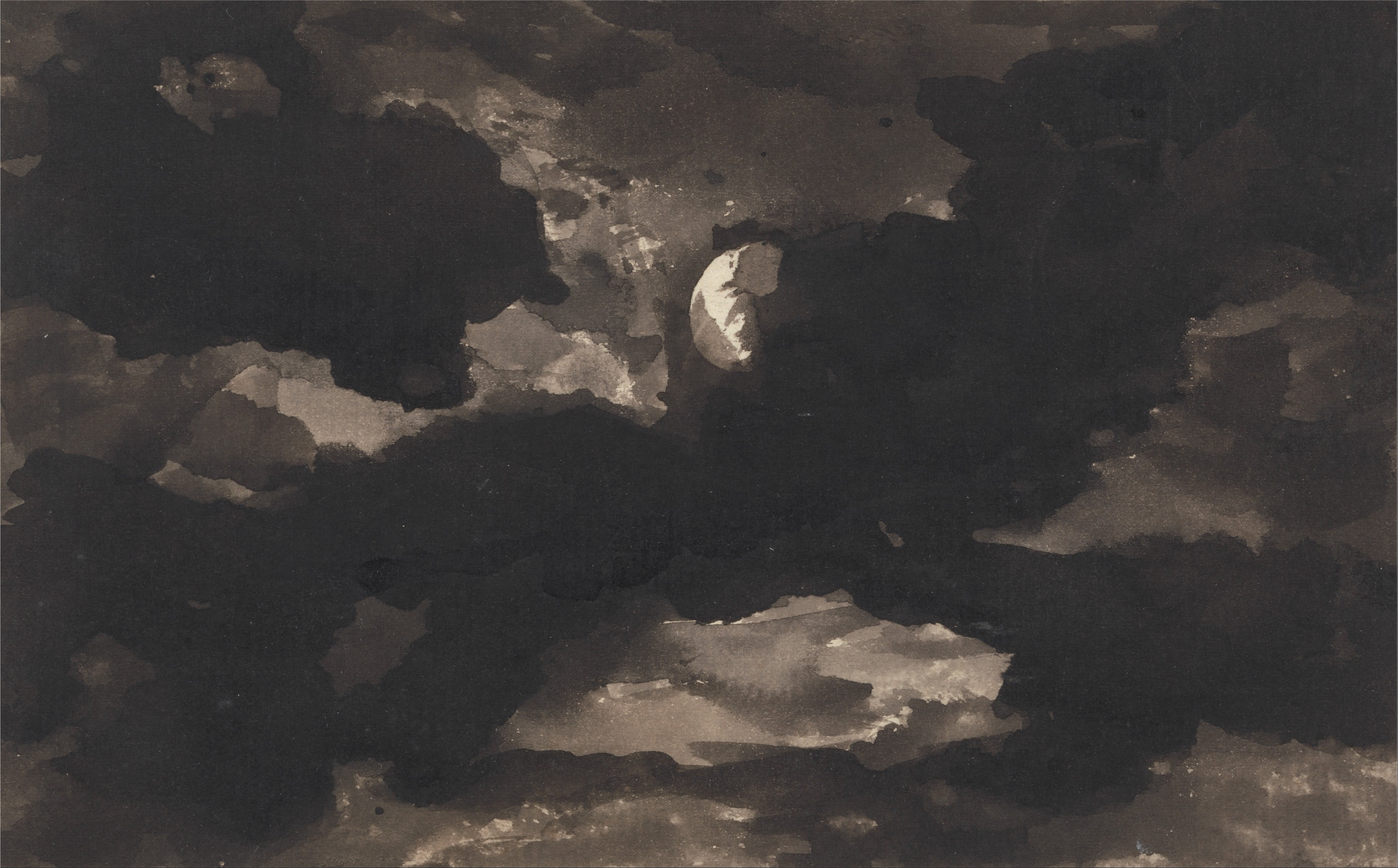 George Romney - Study of a Clouded Moonlit Sky - Google Art Project
