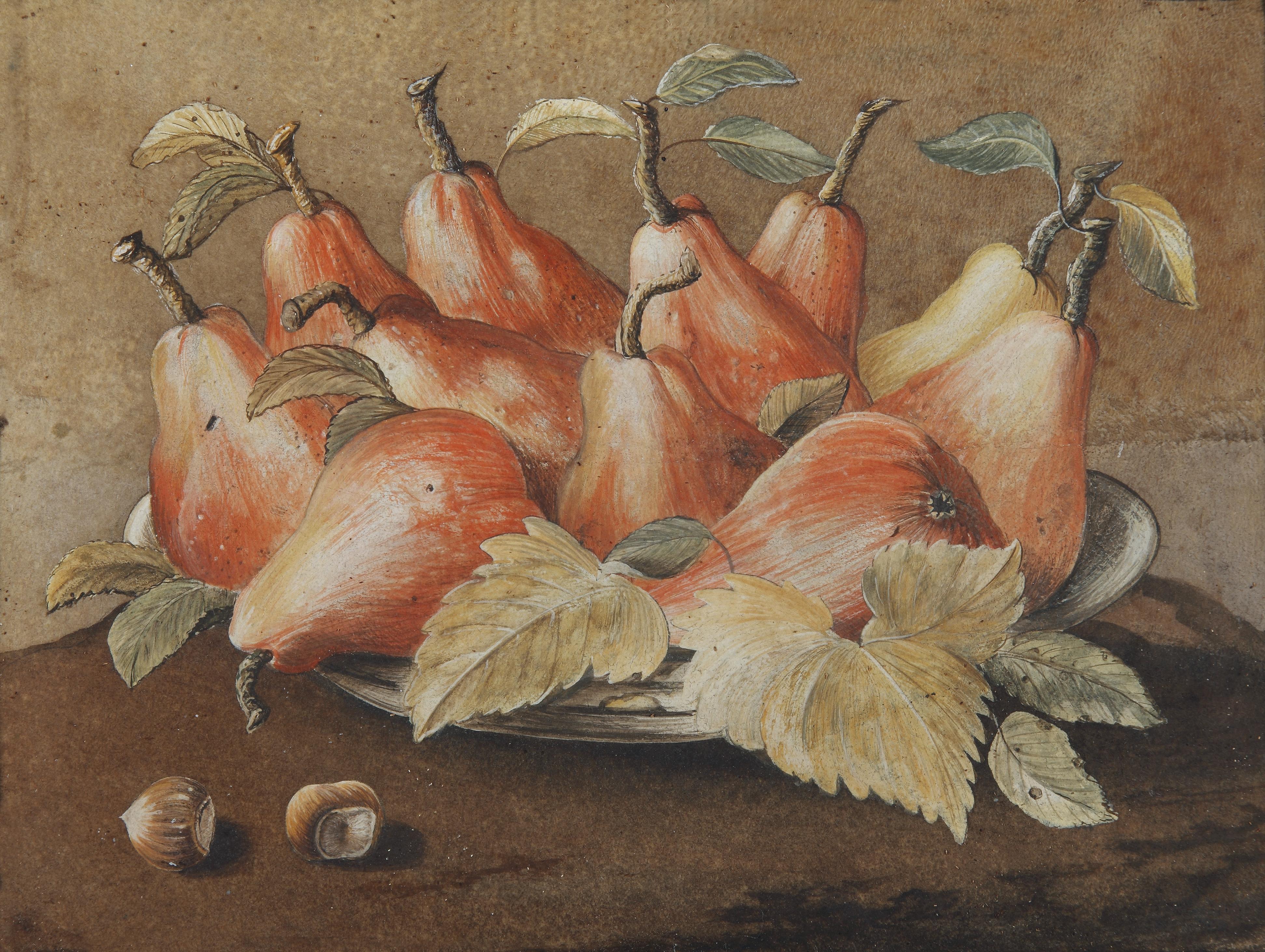 Giovanna Garzoni Stilleben mit Birnen und Haselnüssen