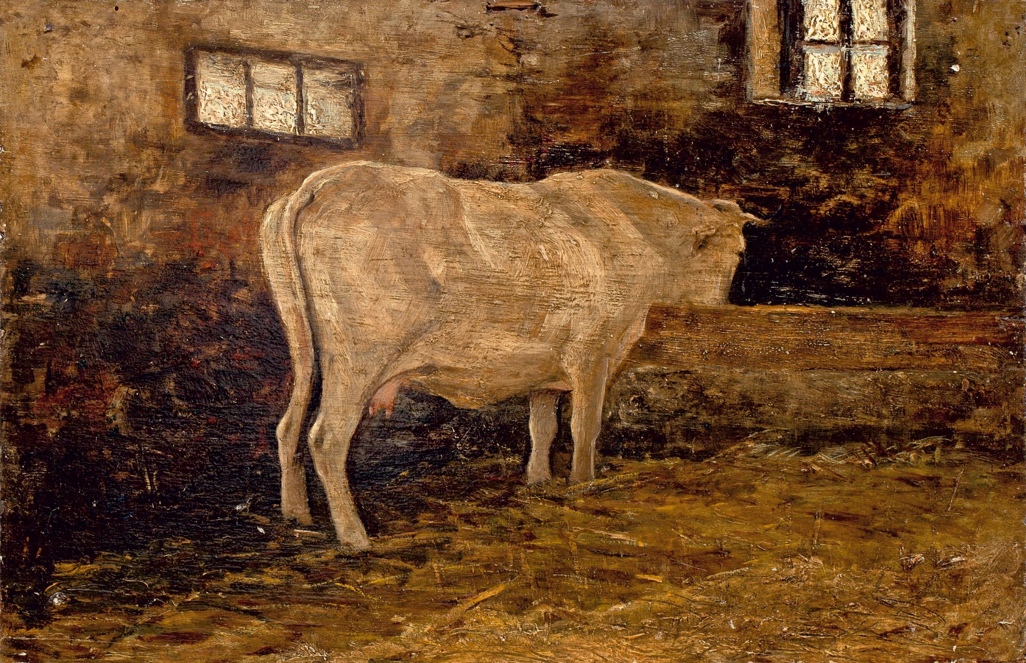 Giovanni Segantini Kuh im Stall