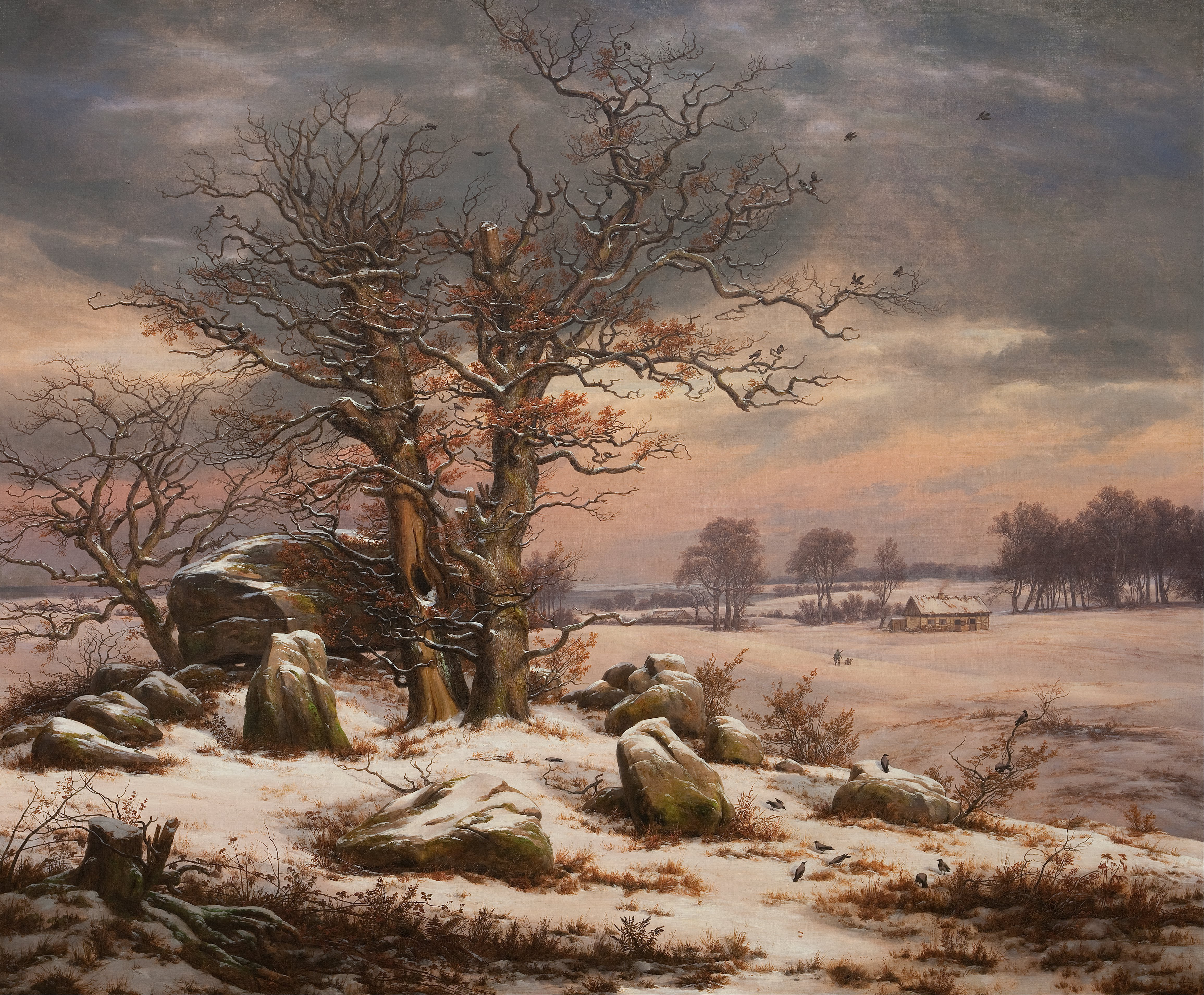 J.C. Dahl - Winter Landscape near Vordingborg, Denmark - Google Art Project