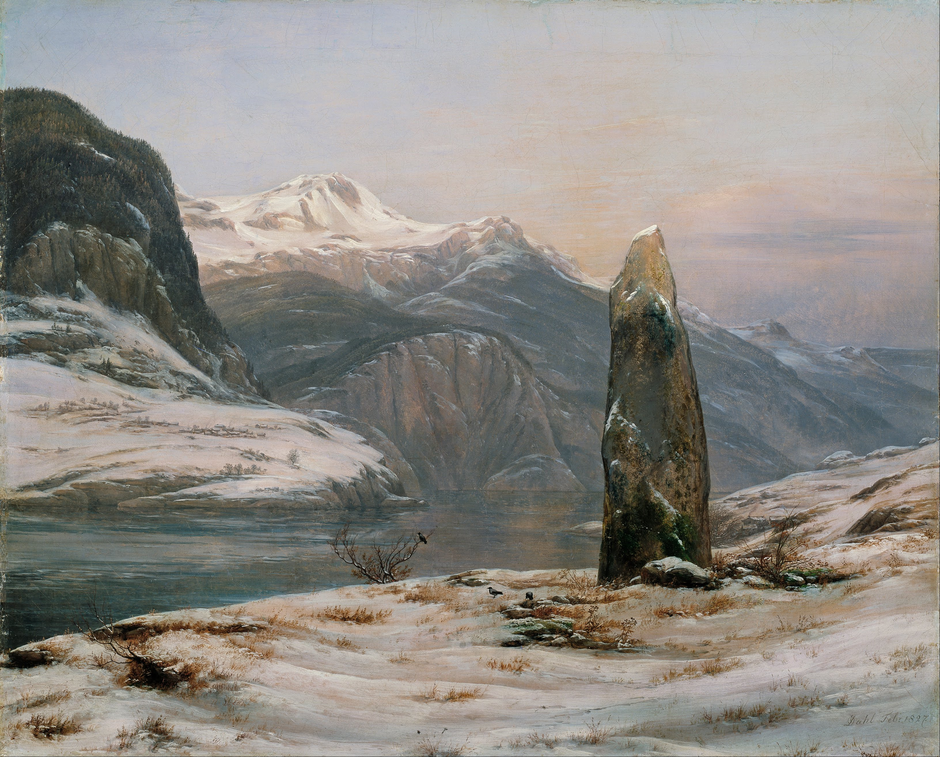 Johan Christian Dahl - Winter at the Sognefjord - Google Art Project