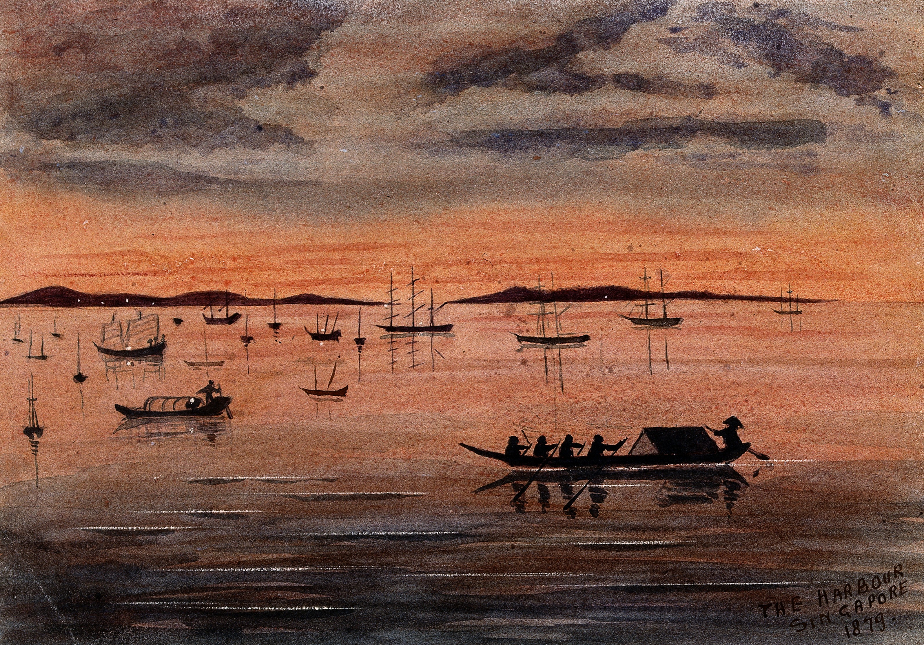 John Edmund Taylor, The Harbour, Singapore (1879, Wellcome V0037490)