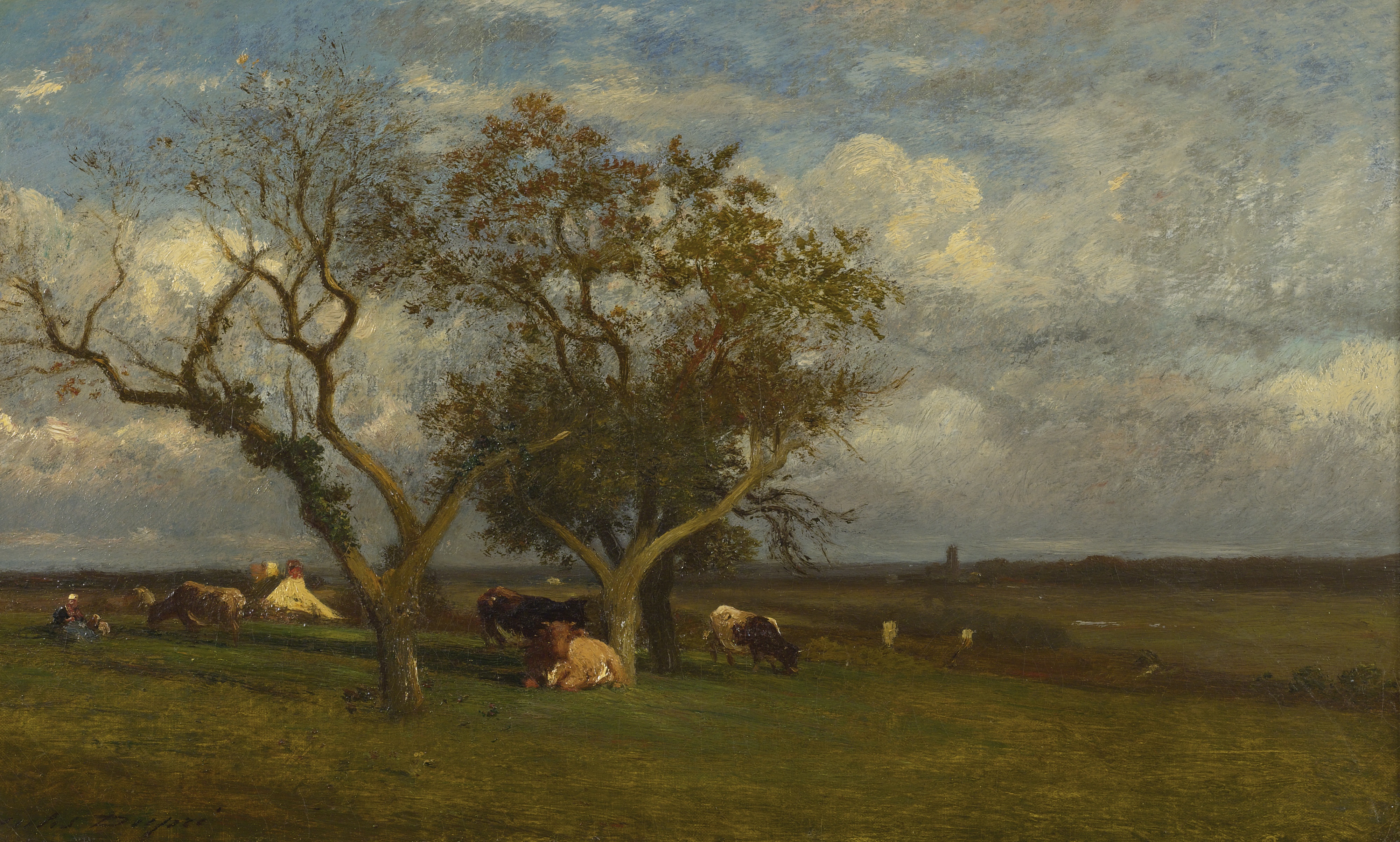 Jules Dupré - Paysage avec des vaches