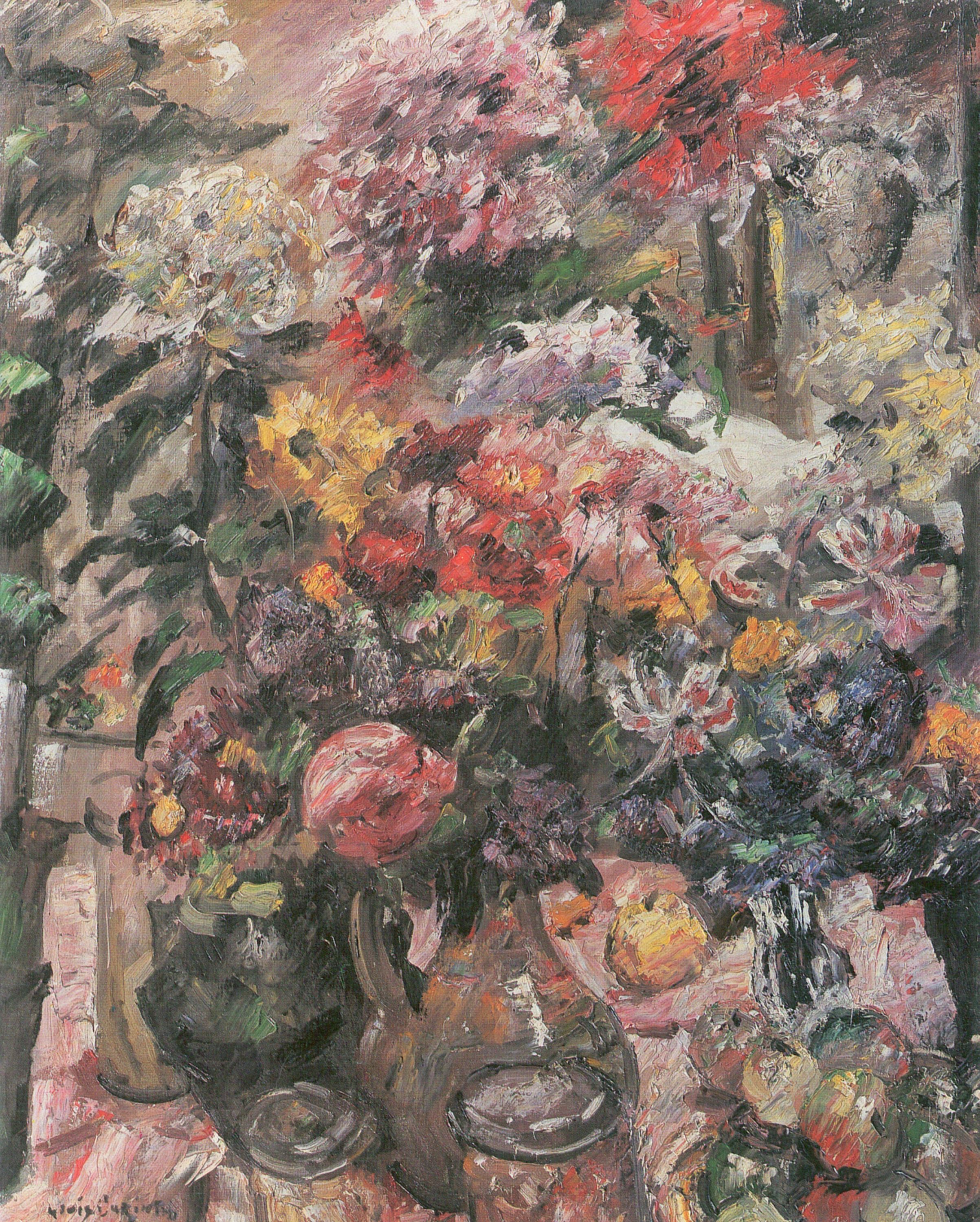Lovis Corinth Stillleben mit Chrysanthemen und Amaryllis 1922