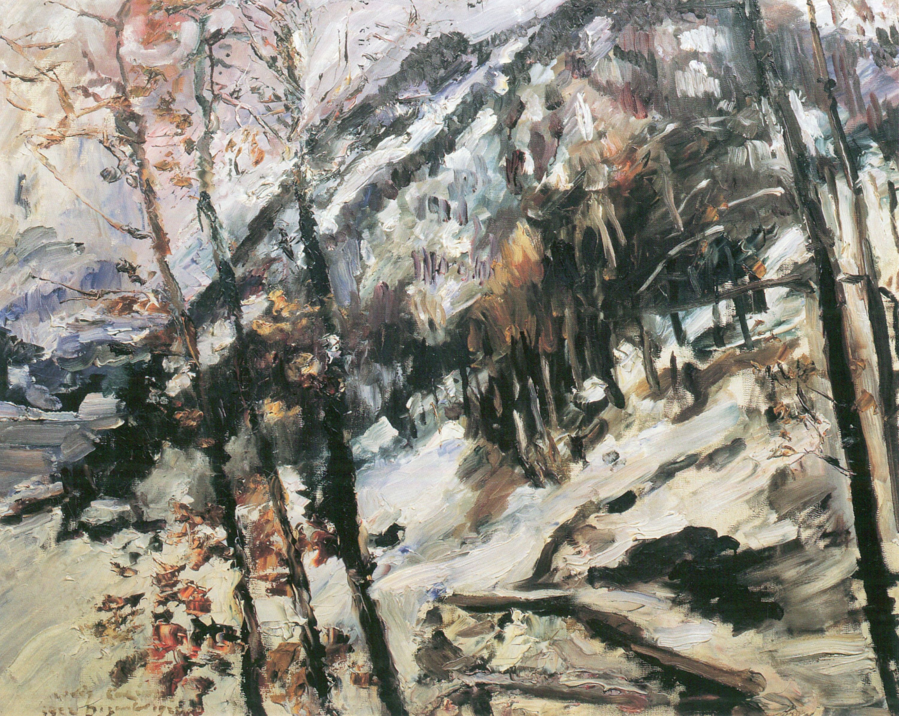 Lovis Corinth Walchensee mit Herzogstand im Schnee 1922