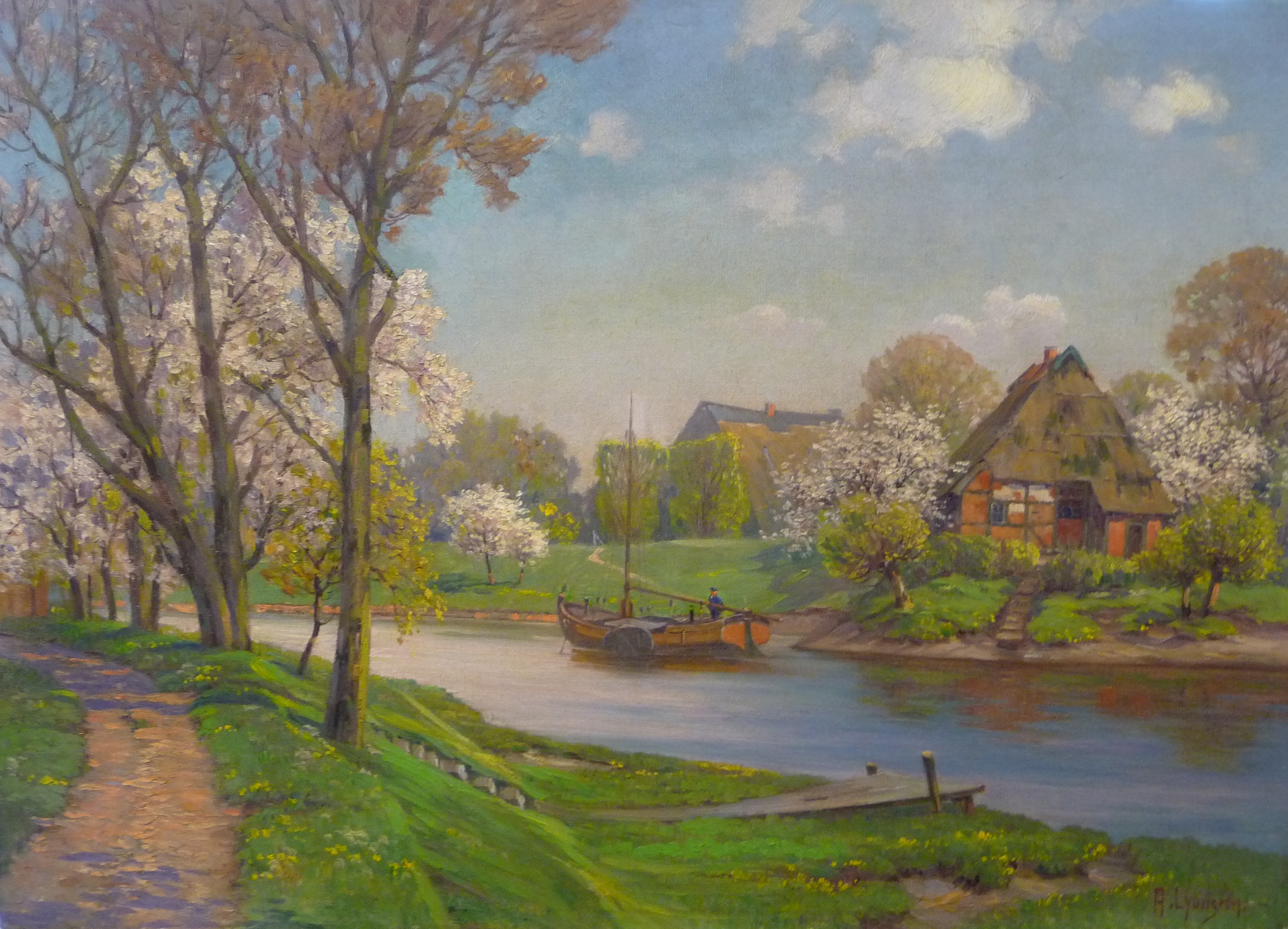 Lyongrün, Frühling an der Luhe