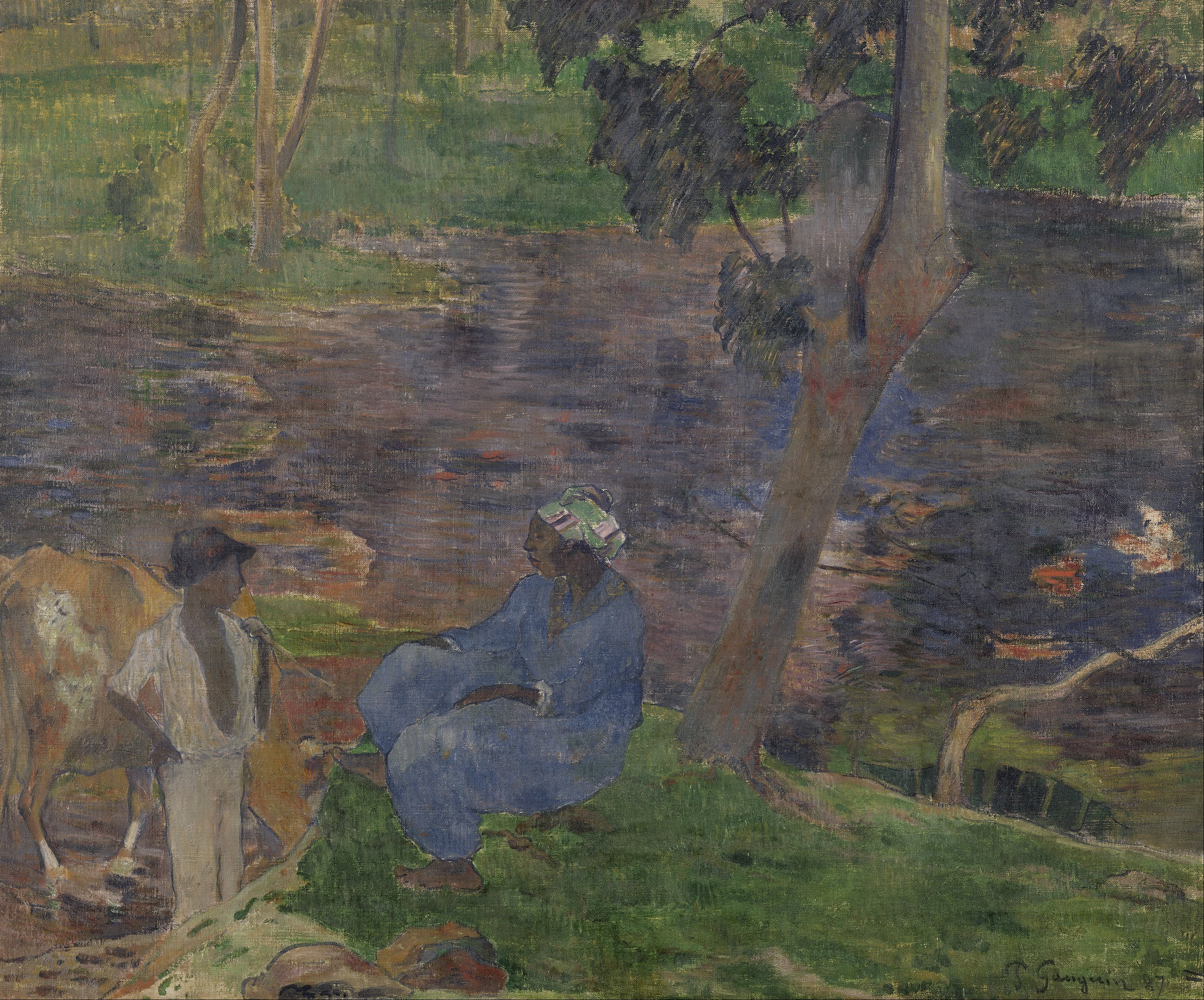 Paul Gauguin - On the shore of the lake at Martinique - Google Art Project